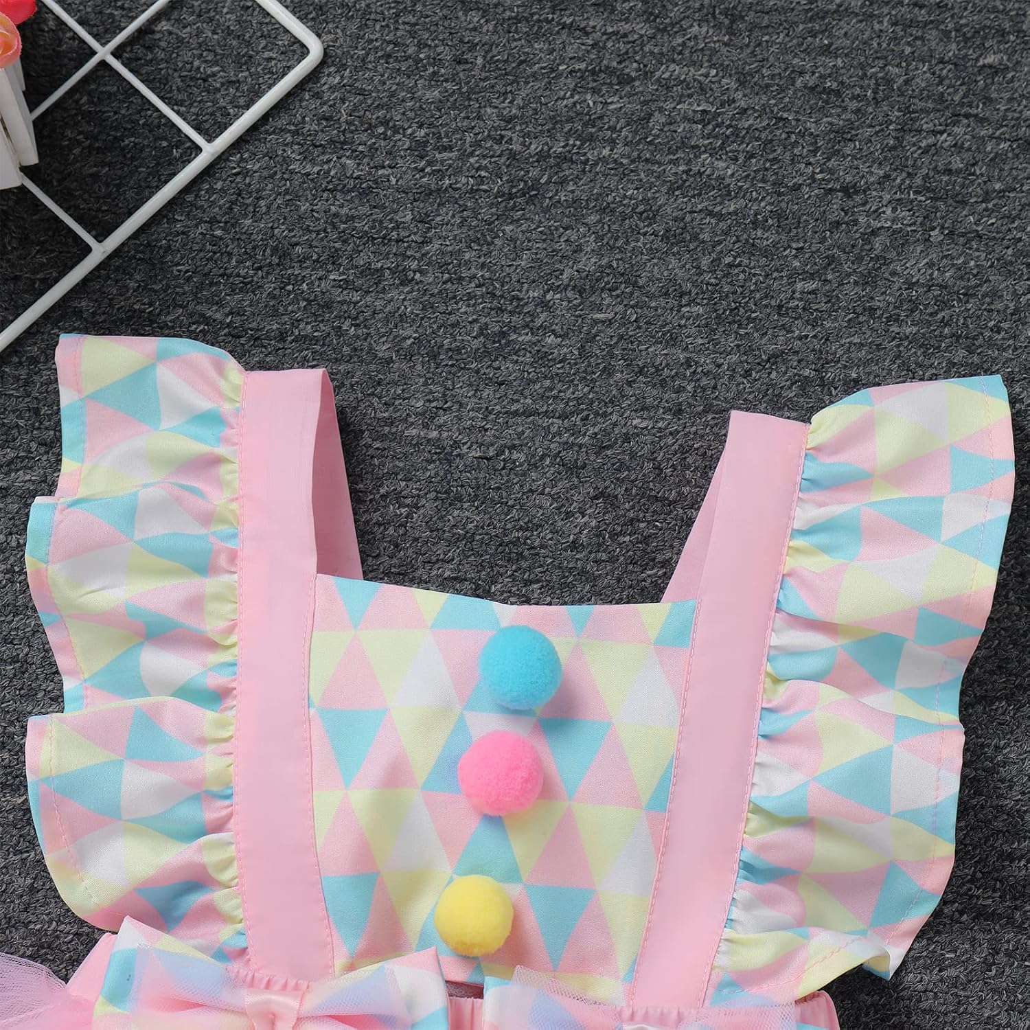 IBTOM CASTLE Traje de fiesta de cumpleaños de circo de carnaval para niña, vestido de tutú de princesa, disfraz de accesorio para fotos