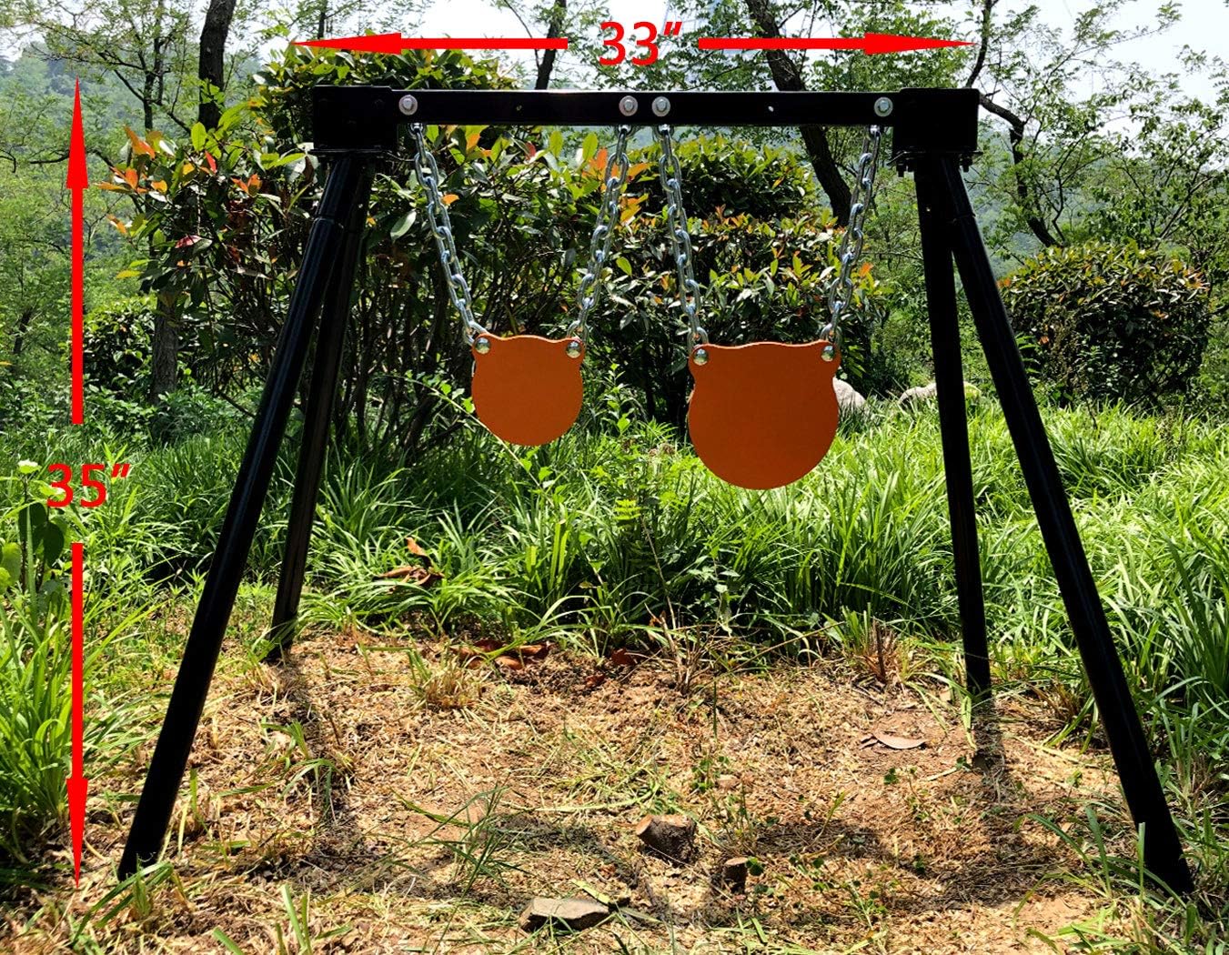 Highwild Soporte de objetivo de acero AR500 Sistema de objetivo de disparo Kit completo Combinación (2)
