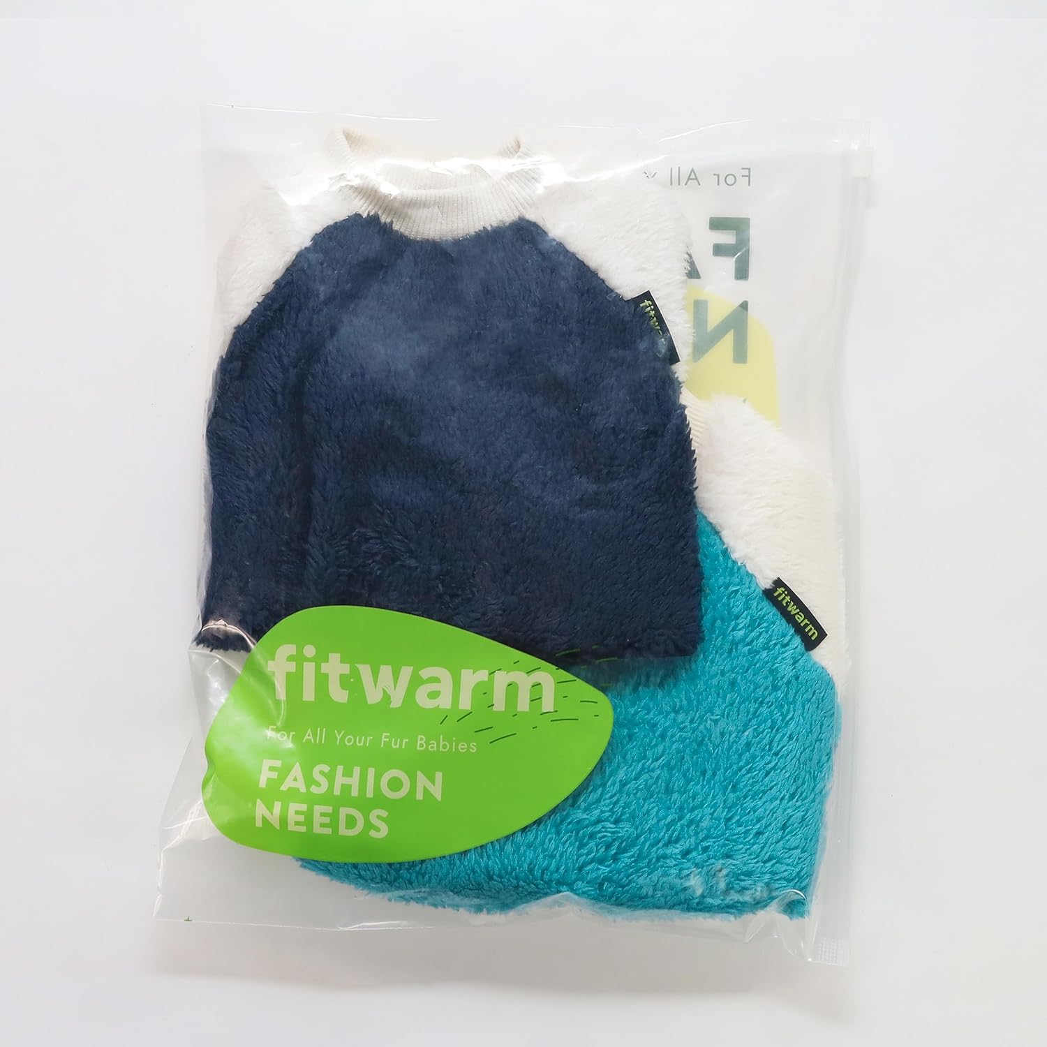 Fitwarm Paquete de 2 suéteres de vellón mullido para perro, ropa térmica para perros pequeños, niños y niñas, traje de invierno para mascotas, azul