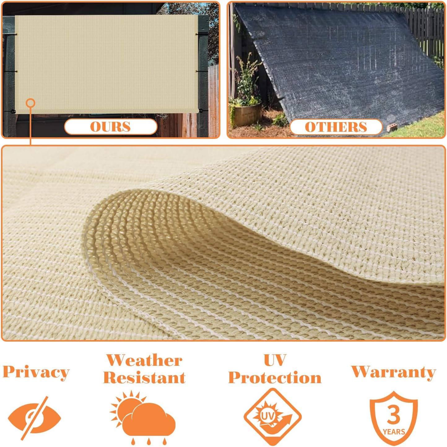 Toldo para pérgola de 3 x 7 pies para exteriores, para patio, terraza, porche, patio trasero, glorieta, cubierta de repuesto con ojales espaciados,