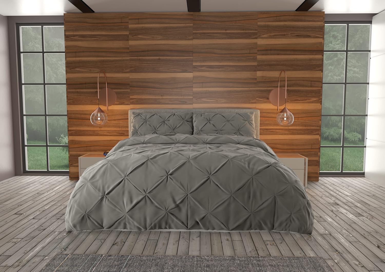 Nestl Bedding – Juego de 3 piezas de edredón de microfibra con fundas de almohada