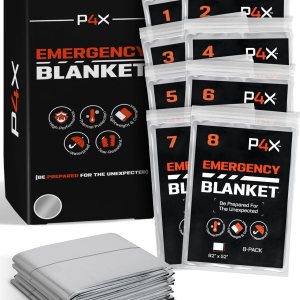 PREPARED4X Mylar Blankets 8 Pack – Waterproof Emergency Blanket – Rip and Tear Resistant Survivalist Gear – Emergency Thermal Blanket for Outdoor PREPARED4X Mylar Blankets 8 Pack – Waterproof Emergency Blanket – Rip and Tear Resistant Survivalist Gear – Emergency Thermal Blanket for Outdoor
