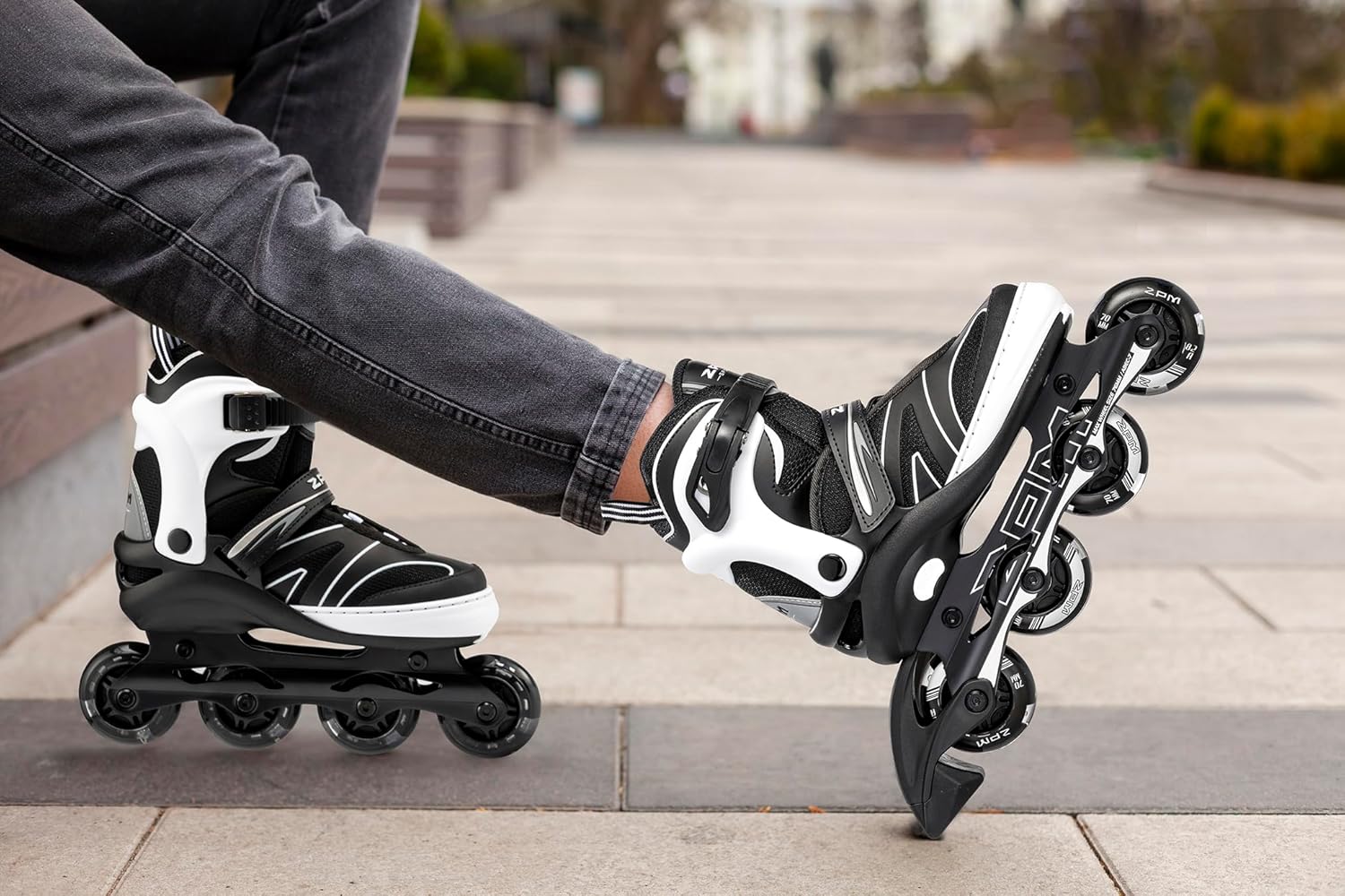 2PM SPORTS Patines en línea ajustables para niños de 4 a 12 años, patines Inlie para niñas y niños de 5 a 8 a 12 años con ruedas de luz completa,