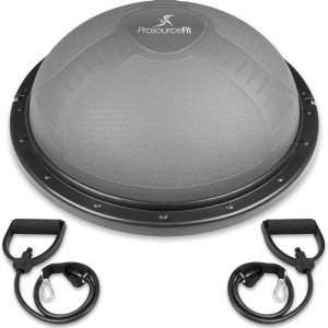 ProsourceFit Equilibrio Entrenador Estabilidad Ejercicio Media Bola con Bandas de Resistencia y Bomba para Yoga Aeróbicos en el Hogar Gimnasio ProsourceFit Equilibrio Entrenador Estabilidad Ejercicio Media Bola con Bandas de Resistencia y Bomba para Yoga Aeróbicos en el Hogar Gimnasio