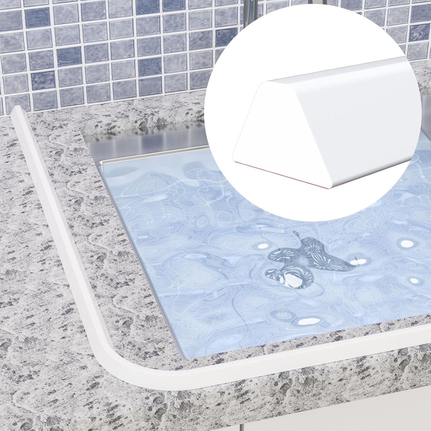 Presa de agua plegable para ducha de 39 pulgadas, umbral de ducha, barrera de ducha, separación seca y húmeda, tapón de agua para cocina, umbral de