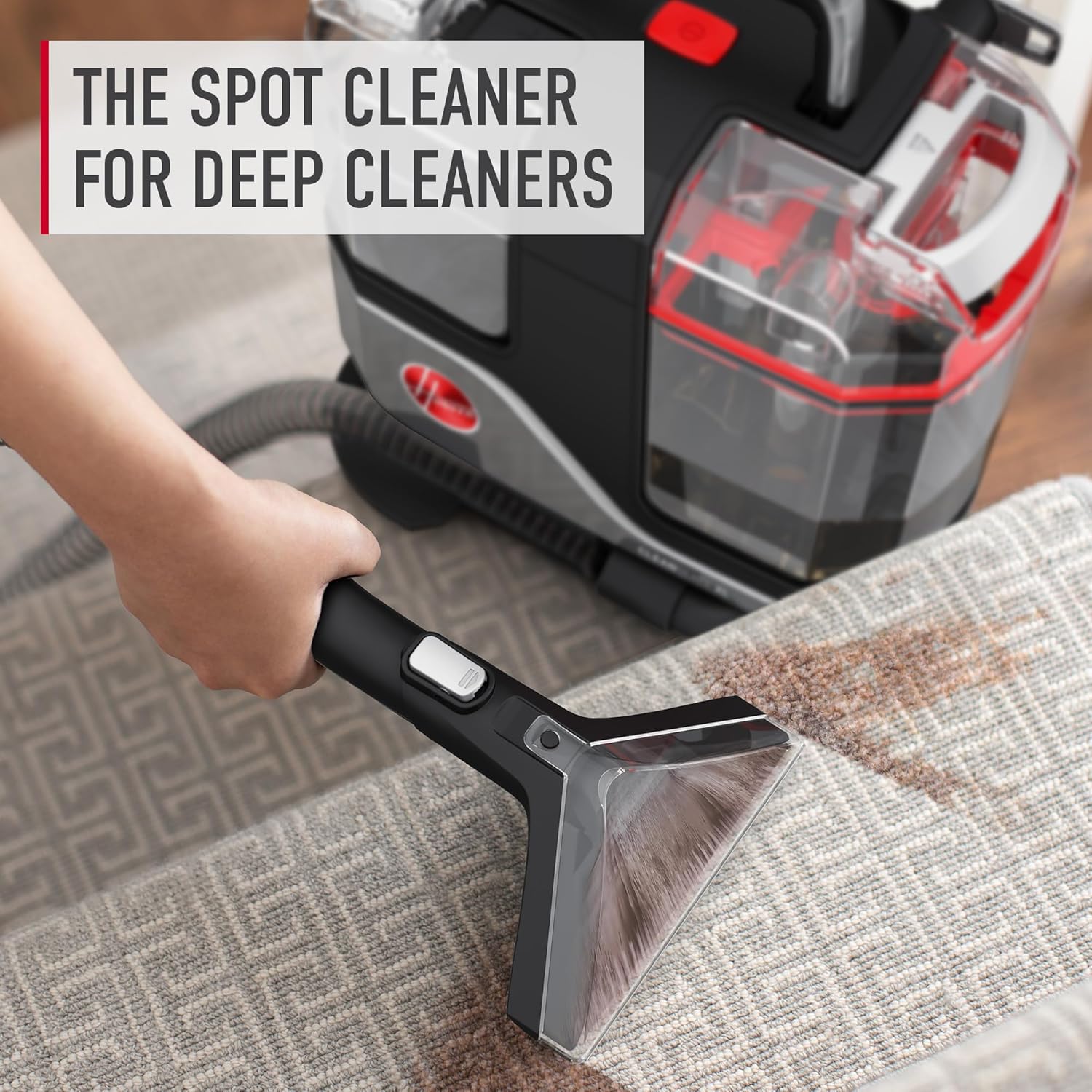 Hoover CleanSlate XL FH15000V, máquina limpiadora de alfombras y tapicería, con herramientas especializadas, removedor permanente de manchas, coche