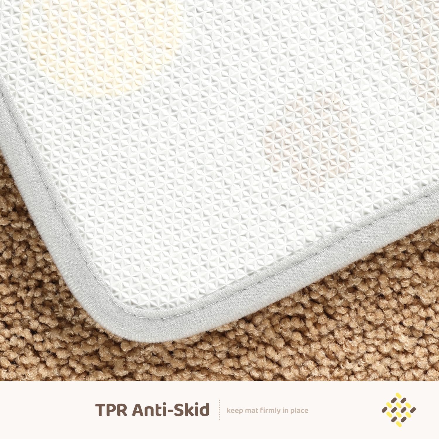 Molesun Lindo tapete de baño de oso, tapete de ducha suave de microfibra de felpa, divertido tapete de baño grueso y esponjoso, absorbente de agua,