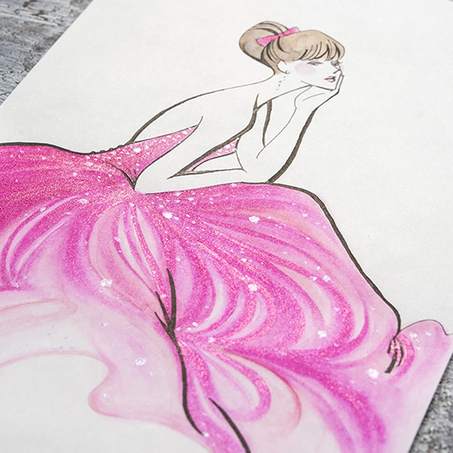 Pentel Arts DualMetallic – Brocha color rosa metálico
