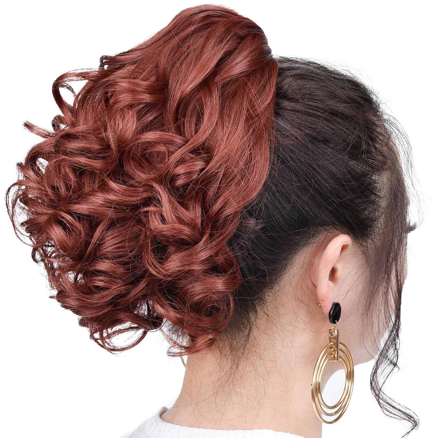 SYXLCYGG Cola de caballo con clip, extensiones de cola de caballo negras onduladas de 10 pulgadas, 3.5 onzas, pelo sintético como pelo real, fácil