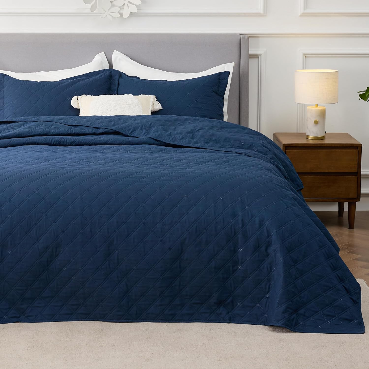 Bedsure – Juego de edredón de poliéster-diamante ultrasónico L1 106×96 US