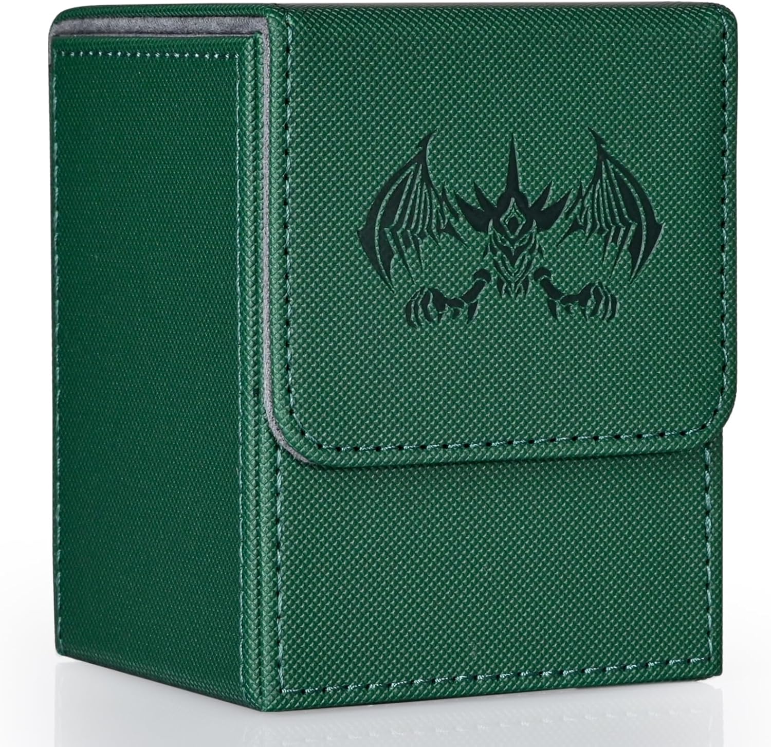 UAONO Caja de cartas para tarjetas Yugioh MTG, más de 100 fundas con 2 divisores para TCG CCG, caja de almacenamiento de tarjetas de piel sintética