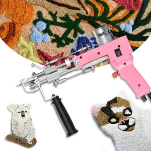 H HUKOER Pistola 2 en 1 (pelo cortado y pelo de bucle) Pistolas de alfombra eléctricas, máquina de tejer de alfombras con 5-40 puntadas por segundo H HUKOER Pistola 2 en 1 (pelo cortado y pelo de bucle) Pistolas de alfombra eléctricas, máquina de tejer de alfombras con 5-40 puntadas por segundo