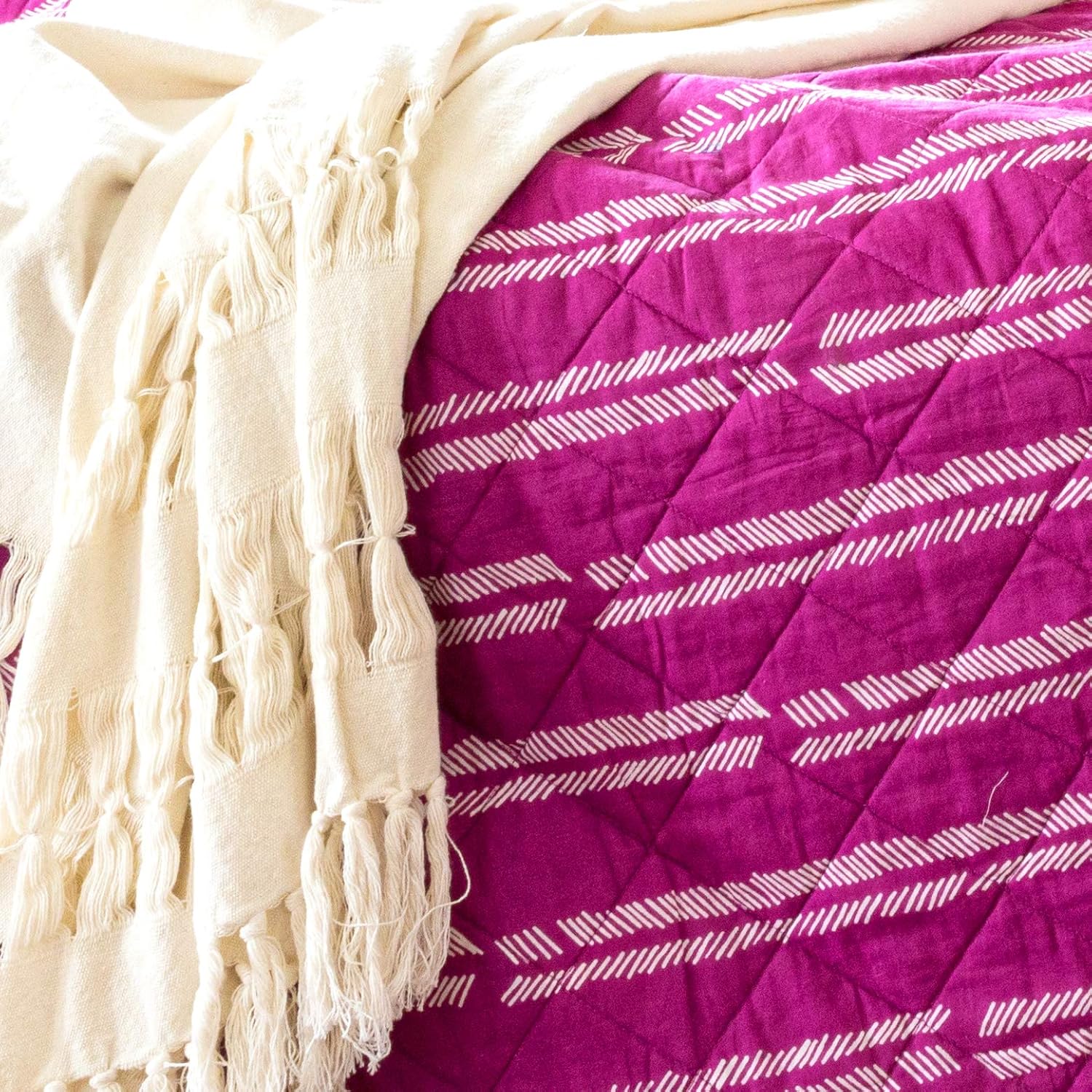 Refinery29  Colección de ropa de cama de rayas de karité  Juego de edredón lujoso de 100% algodón ultra suave de alta calidad, juego de 3 piezas
