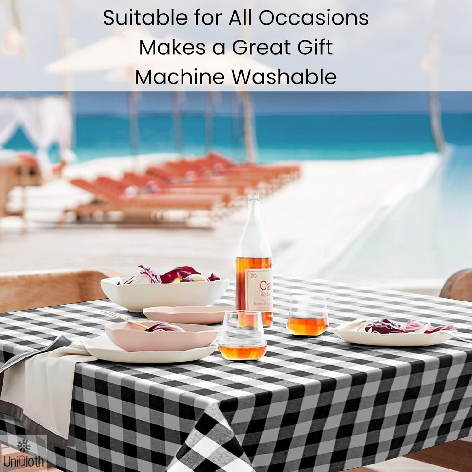 Mantel cuadrado de tela resistente a cuadros de búfalo 100% algodón, funda lavable para mesa de comedor, ideal para cenas, bodas, Navidad,