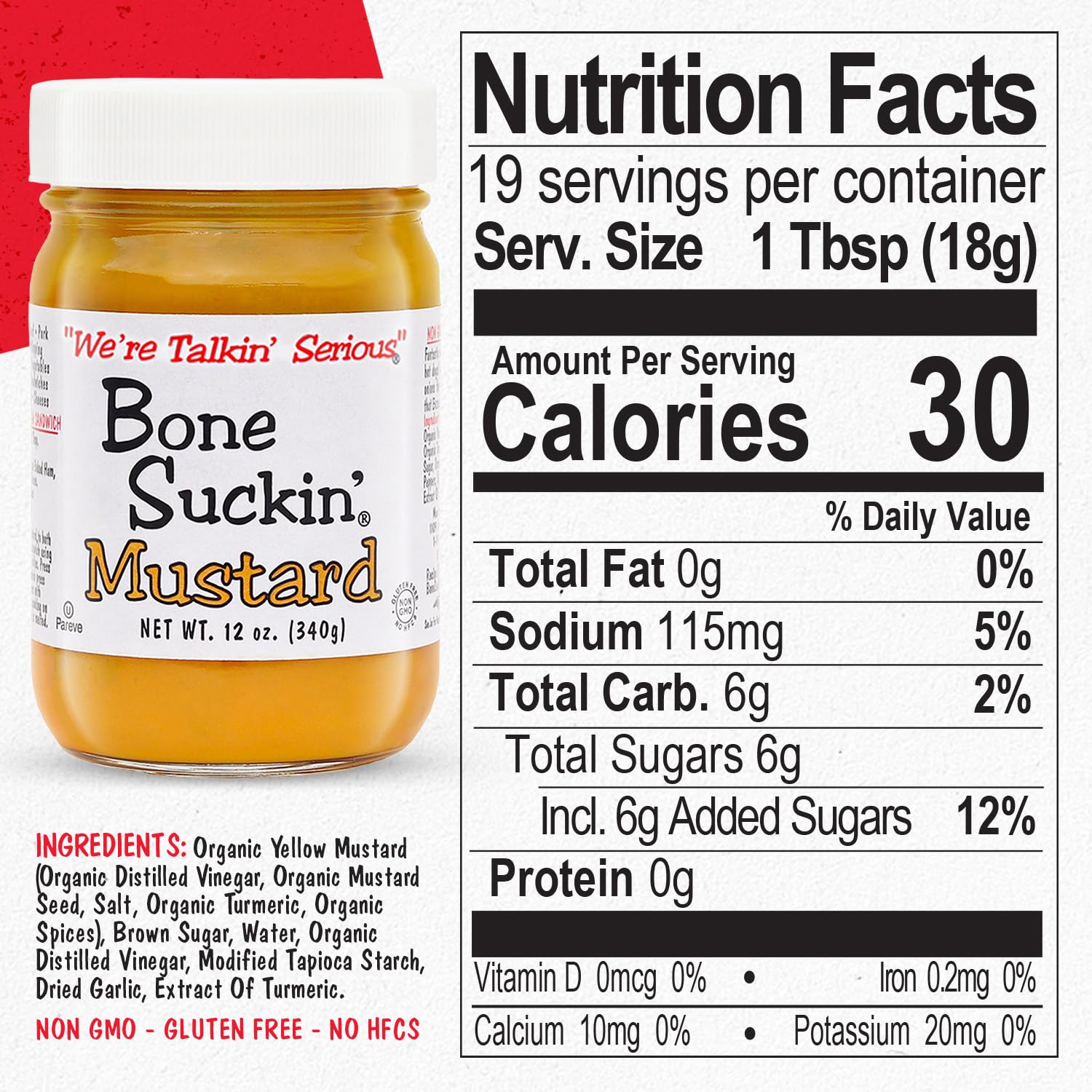 Bone Suckin’ Sauce Paquete variado de mostaza, sin OMG, sin gluten y grasa, condimento de gran sabor (original + dulce y picante)