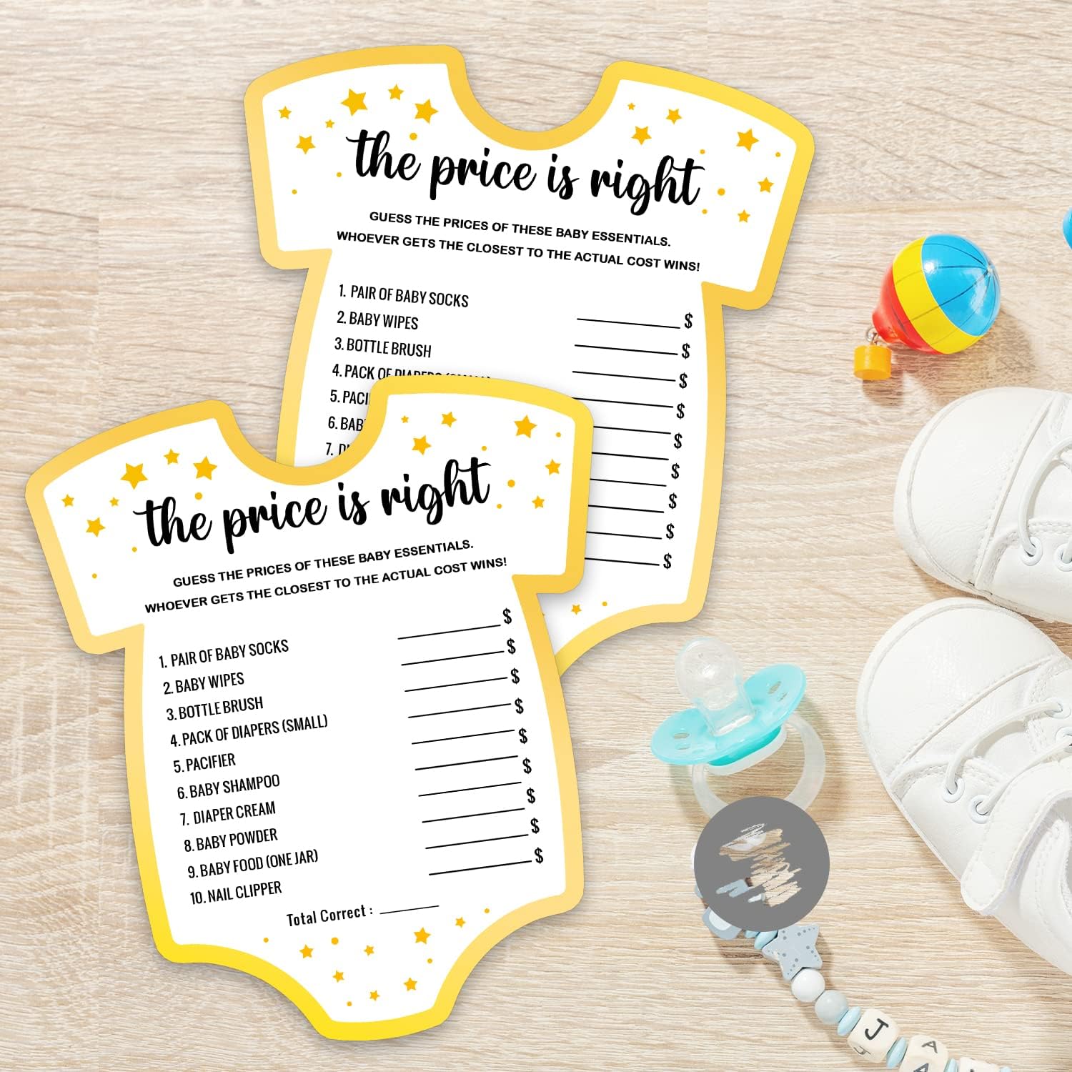 The Price is Right – Tarjetas de juego, juego de baby shower, juego de 30 tarjetas, suministros y actividades para juegos de fiesta de baby shower,