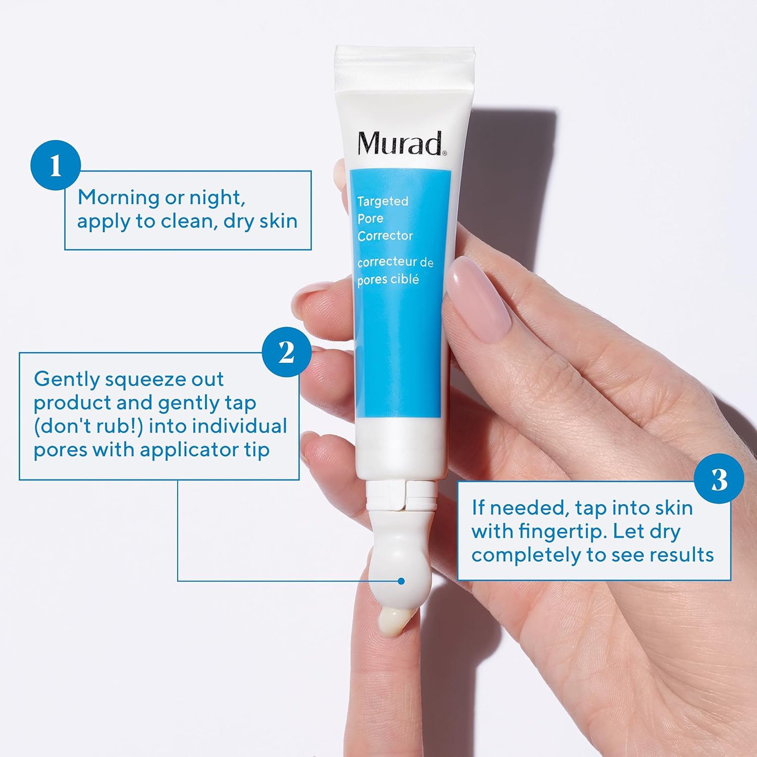 Murad Corrector de poros dirigido, tratamiento suavizante de la piel y minimizador de poros, formulado para reducir el aspecto de los poros y ayudar