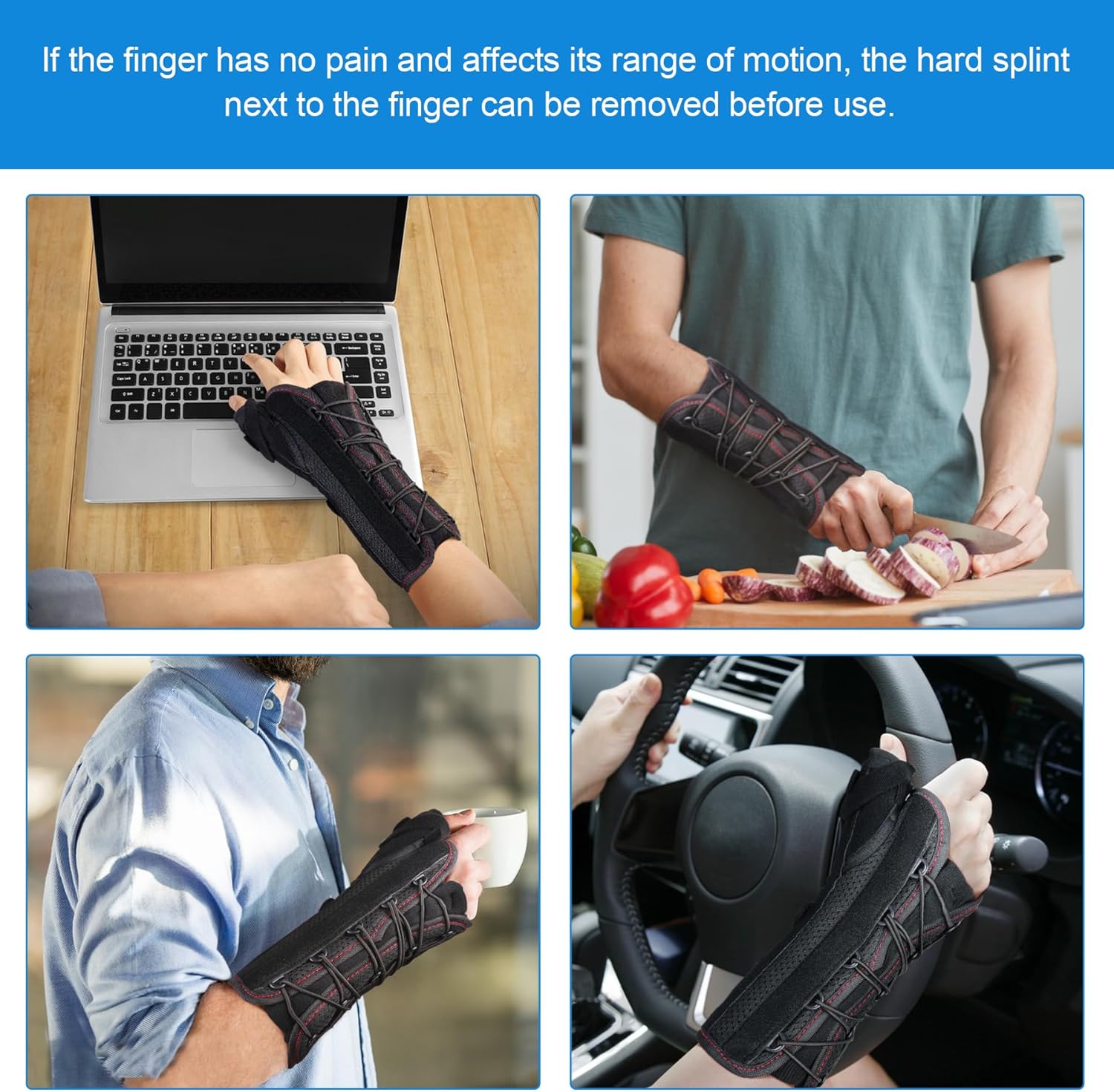 Cozyhealth Muñequera con férula espica para el pulgar para tenosinovitis de De Quervain, dolor en el túnel carpiano, estabilizador para tendinitis,