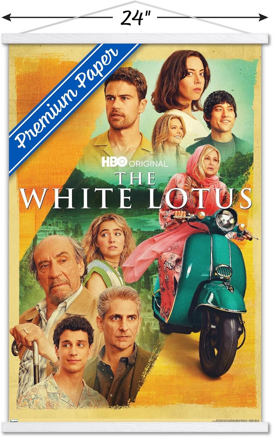 Trends International The White Lotus – Póster de pared de una hoja, 22.37 x 34.00 pulgadas, paquete de impresión premium y colgador blanco