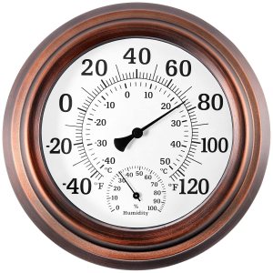 Termómetro higrómetro para exteriores, termómetro inalámbrico de 8 pulgadas, termómetro de interior para temperatura del hogar, sin batería, Termómetro higrómetro para exteriores, termómetro inalámbrico de 8 pulgadas, termómetro de interior para temperatura del hogar, sin batería,