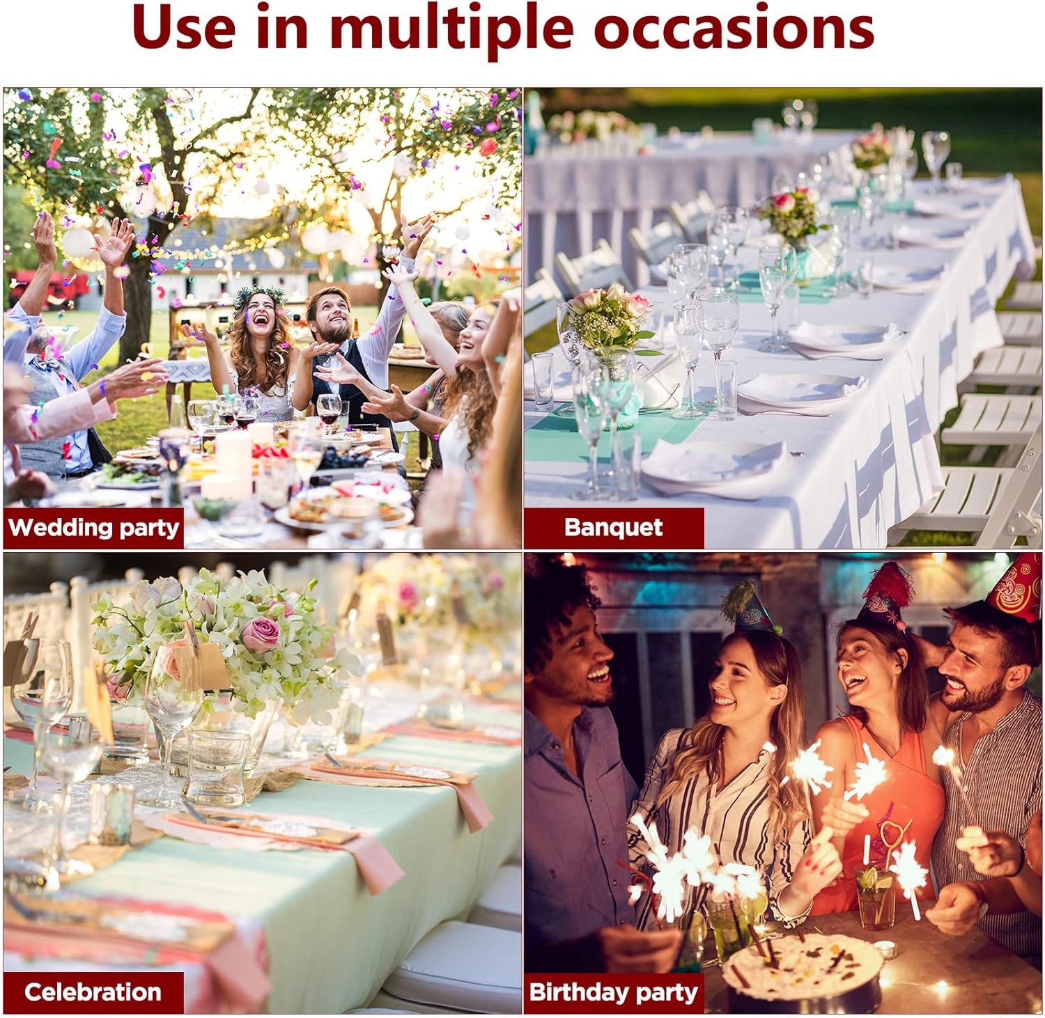 Tegeme 80 cintas elásticas para silla, lazos para silla, bandas elásticas de elastano con hebilla para bodas, hoteles, banquetes, fiestas de