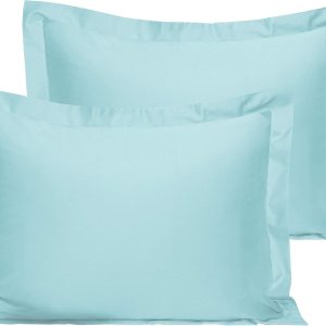 NTBAY Paquete de 2 fundas de almohada estándar de 500 hilos, 100% algodón egipcio, fundas de almohada Oxford súper suaves y transpirables para cama, NTBAY Paquete de 2 fundas de almohada estándar de 500 hilos, 100% algodón egipcio, fundas de almohada Oxford súper suaves y transpirables para cama,