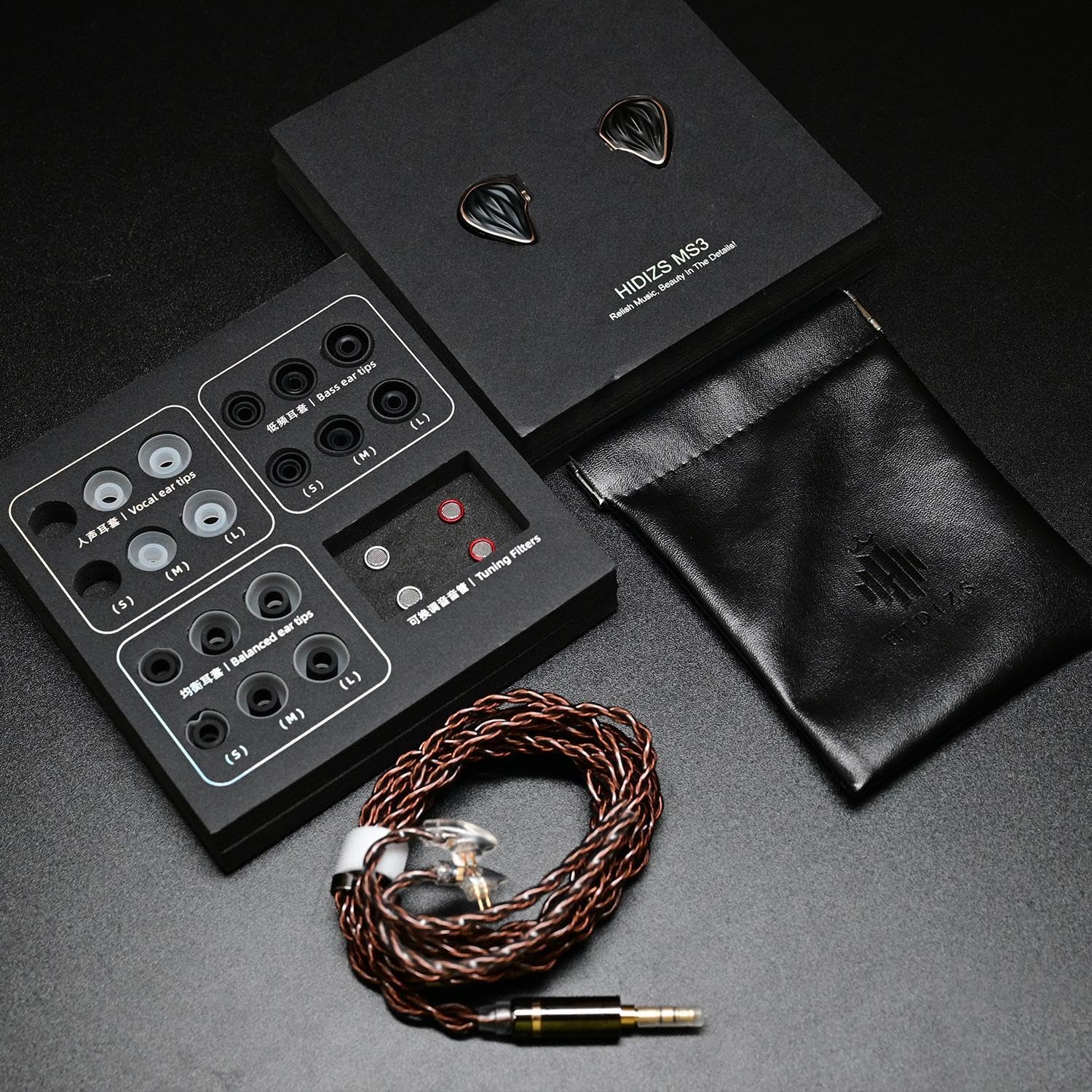 MS3 2BA+1DD Hybrid 3 Drivers HiFi in-Ear Monitores Auriculares, Desmontable 0.031 in 2 Pin Cable Reemplazable Filtros de Sintonización de Sonido