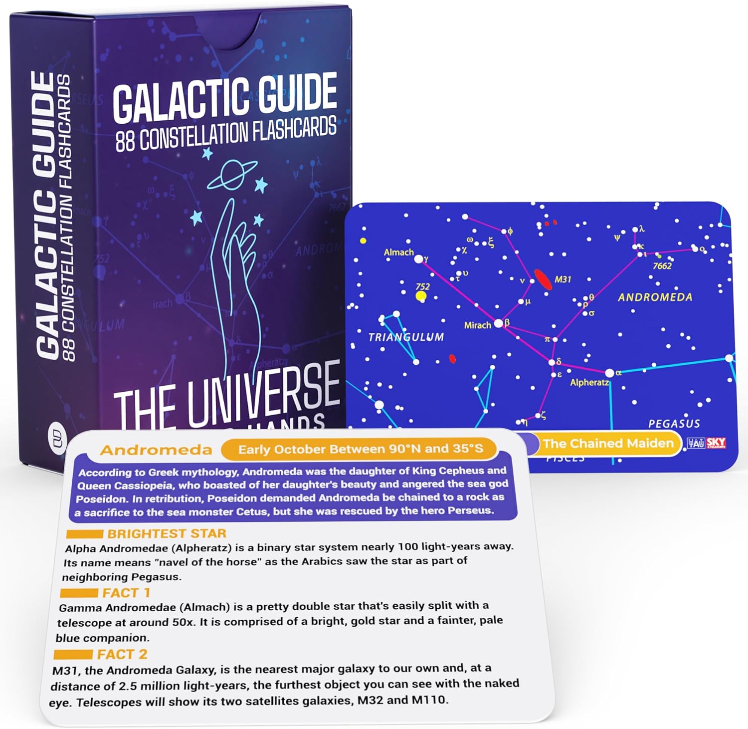 Briston 88 tarjetas flash de astronomía de constelación estudio integral STEM – Diagramas celestiales y de estrellas – Exploración del universo para