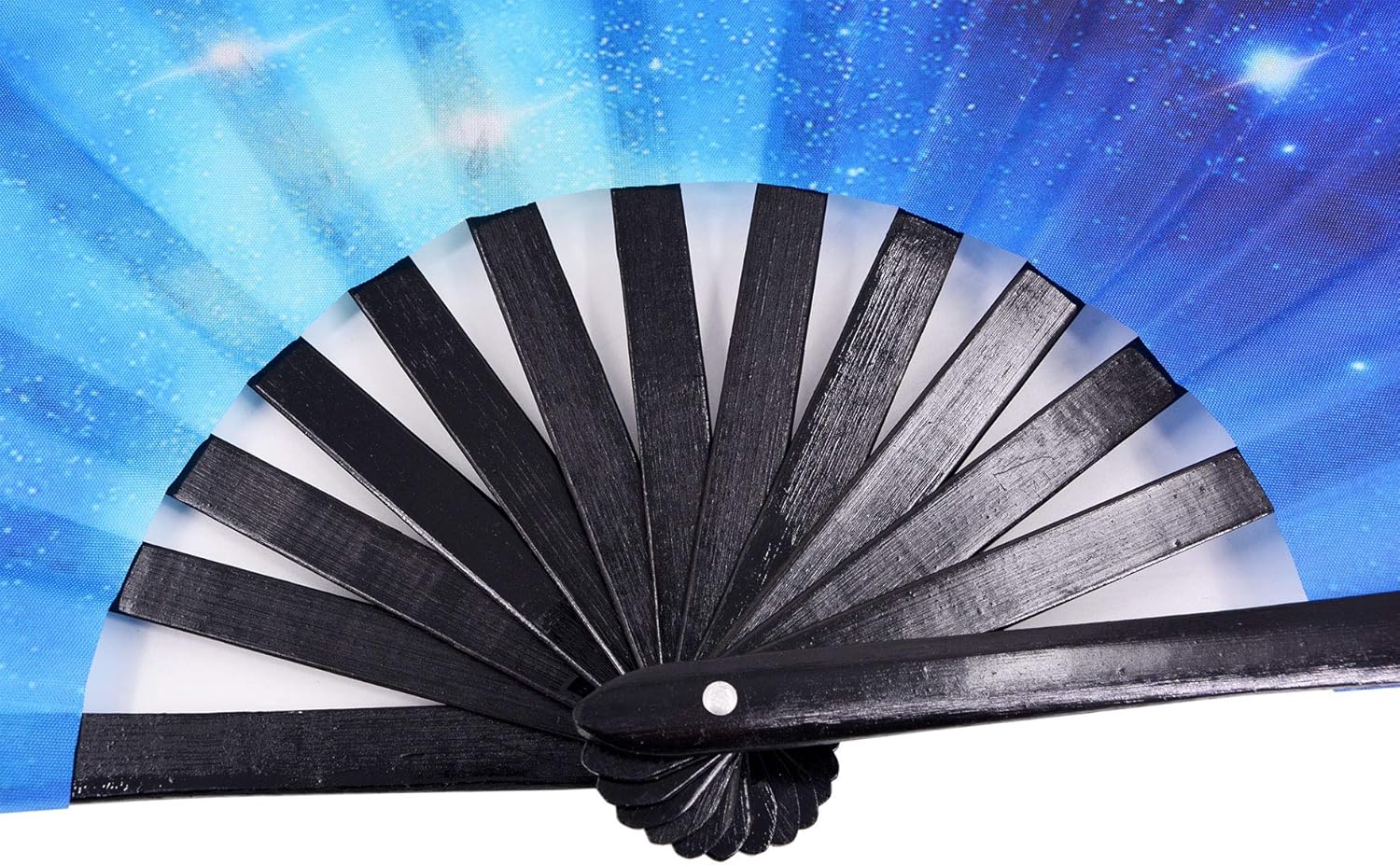Amajiji Ventilador de mano plegable grande, accesorios para festivales rave para mujeres y hombres, ventilador de mano chinojaponés, ventilador de
