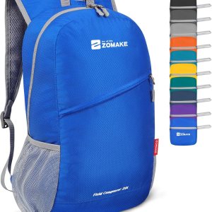 Zomake – Mochila de senderismo ligera resistente al agua, mochila plegable de 20 litros, pequeña para viajes, mochila plegable Zomake – Mochila de senderismo ligera resistente al agua, mochila plegable de 20 litros, pequeña para viajes, mochila plegable