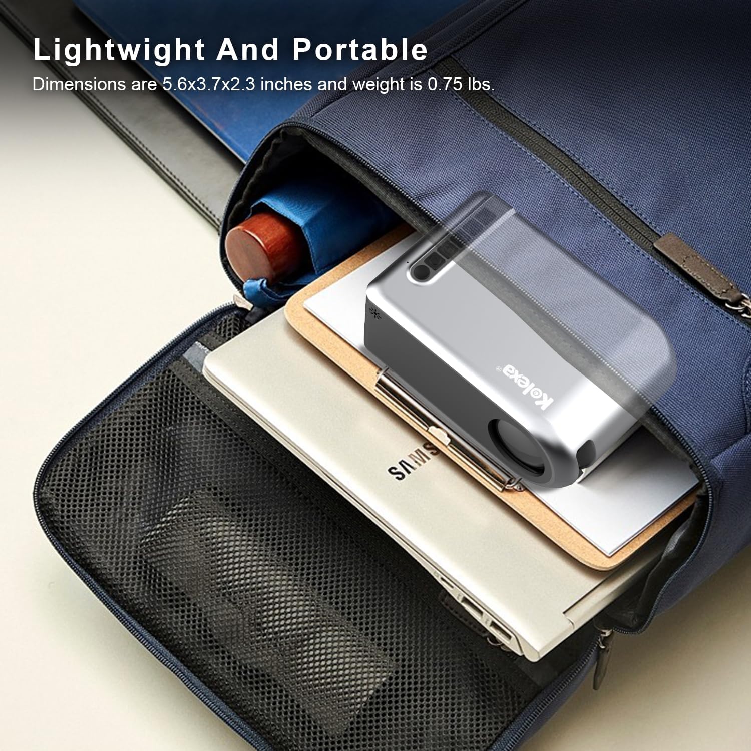 Mini Projector with WiFi, Kolexa Small Portable Projector Supported Full HD 1080P Mini Projector for iPhone Pocket Projector Compatible with