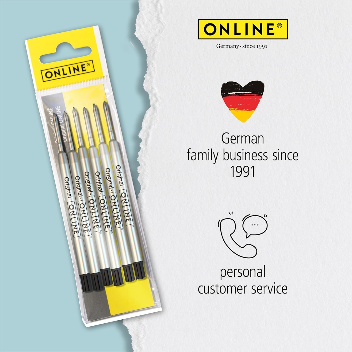 Online 6 repuestos de bolígrafo  Medio de fuerza I International Standard Biro Recambios para todos los bolígrafos I Impermeable I Recambios
