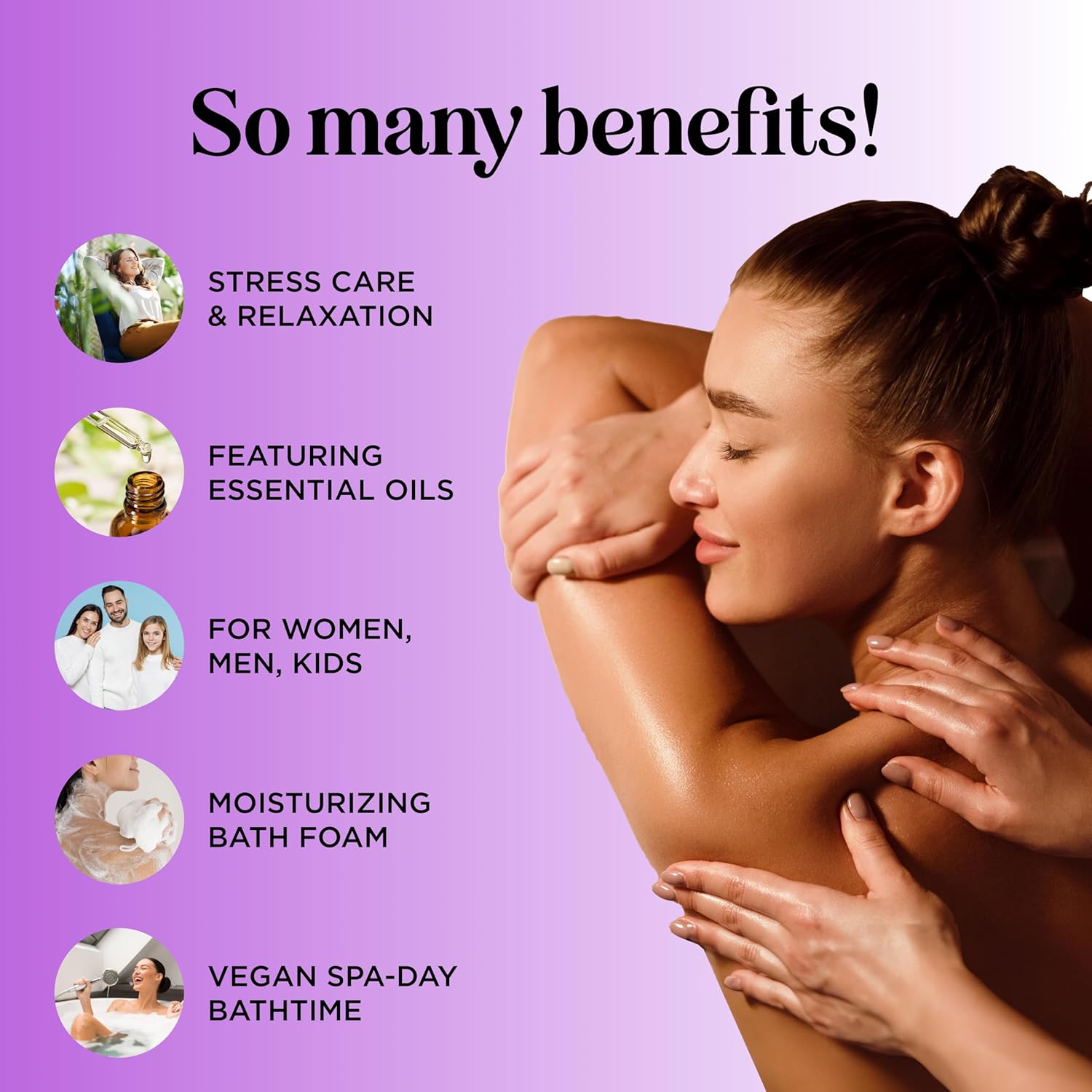 Jabón de baño de burbujas de lavanda de alta calidad, jabón de baño de burbujas de aromaterapia y aceite de baño de lavanda de lujo para piel seca,