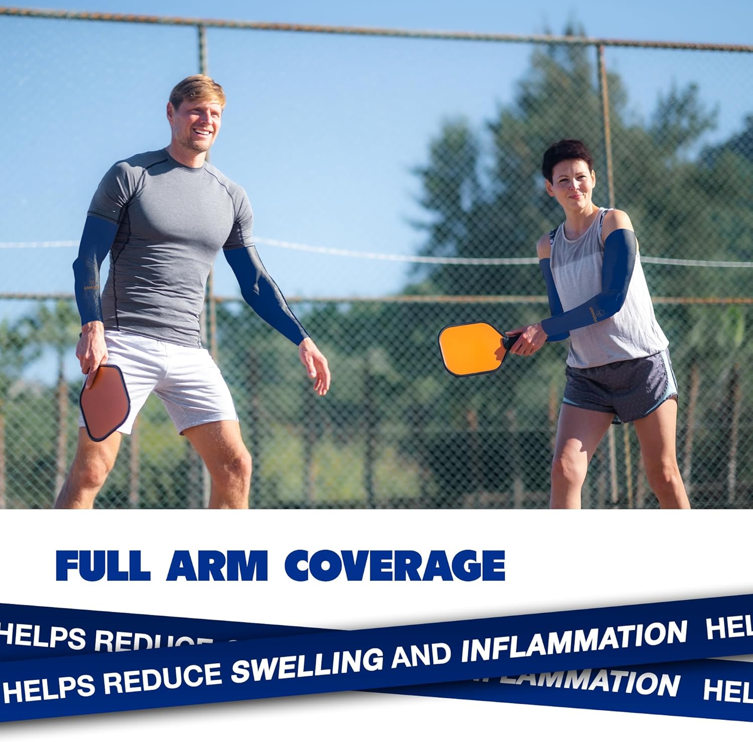 ARMORAY – Mangas de brazo para hombres o mujeres para cubrir tatuajes de enfriamiento, para practicar deportes, básquetbol, golf, fútbol