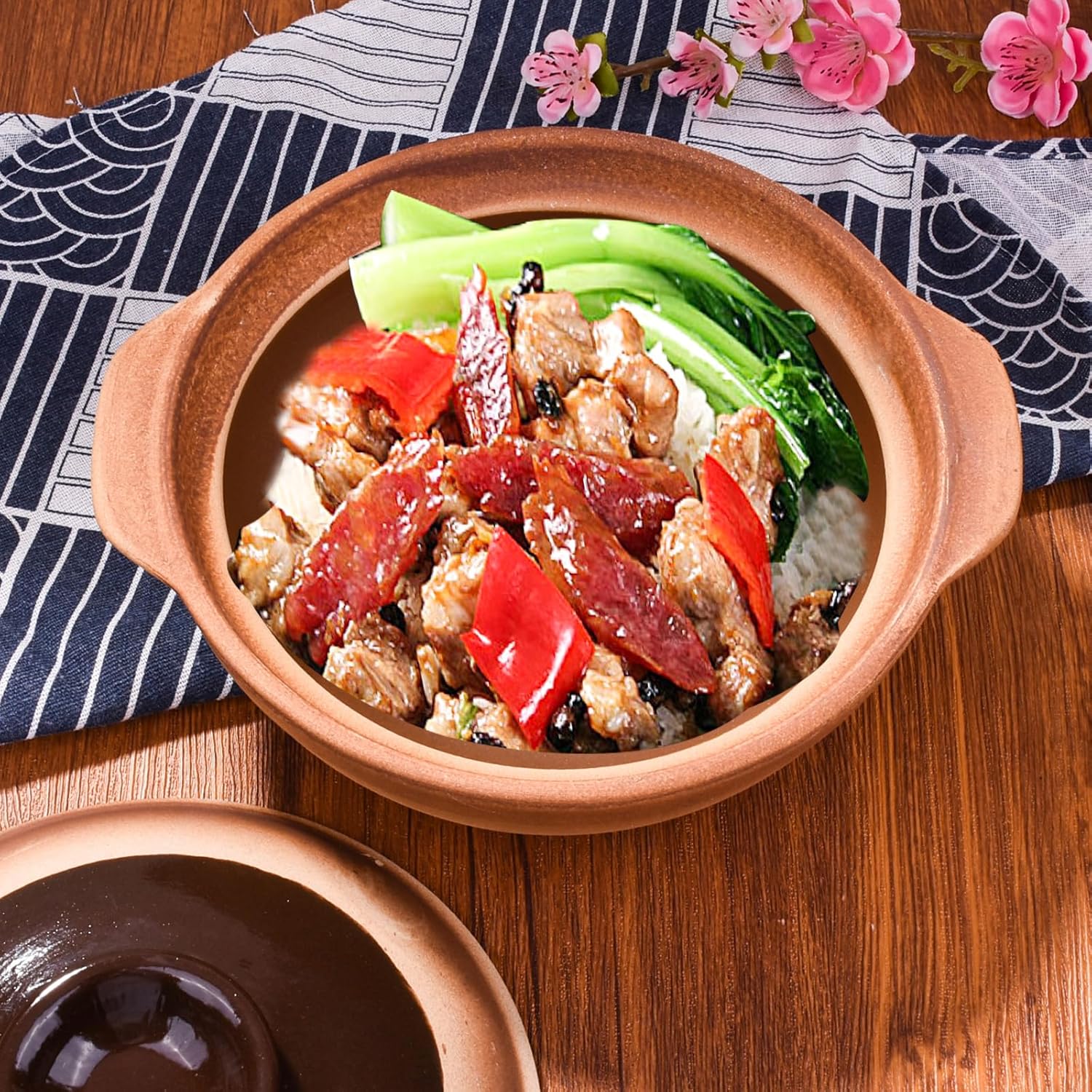 Cazuela con tapa Olla de arcilla china Olla de arcilla japonesa Olla de piedra coreana Olla de cocina de cerámica Olla de tierra Olla de estofado