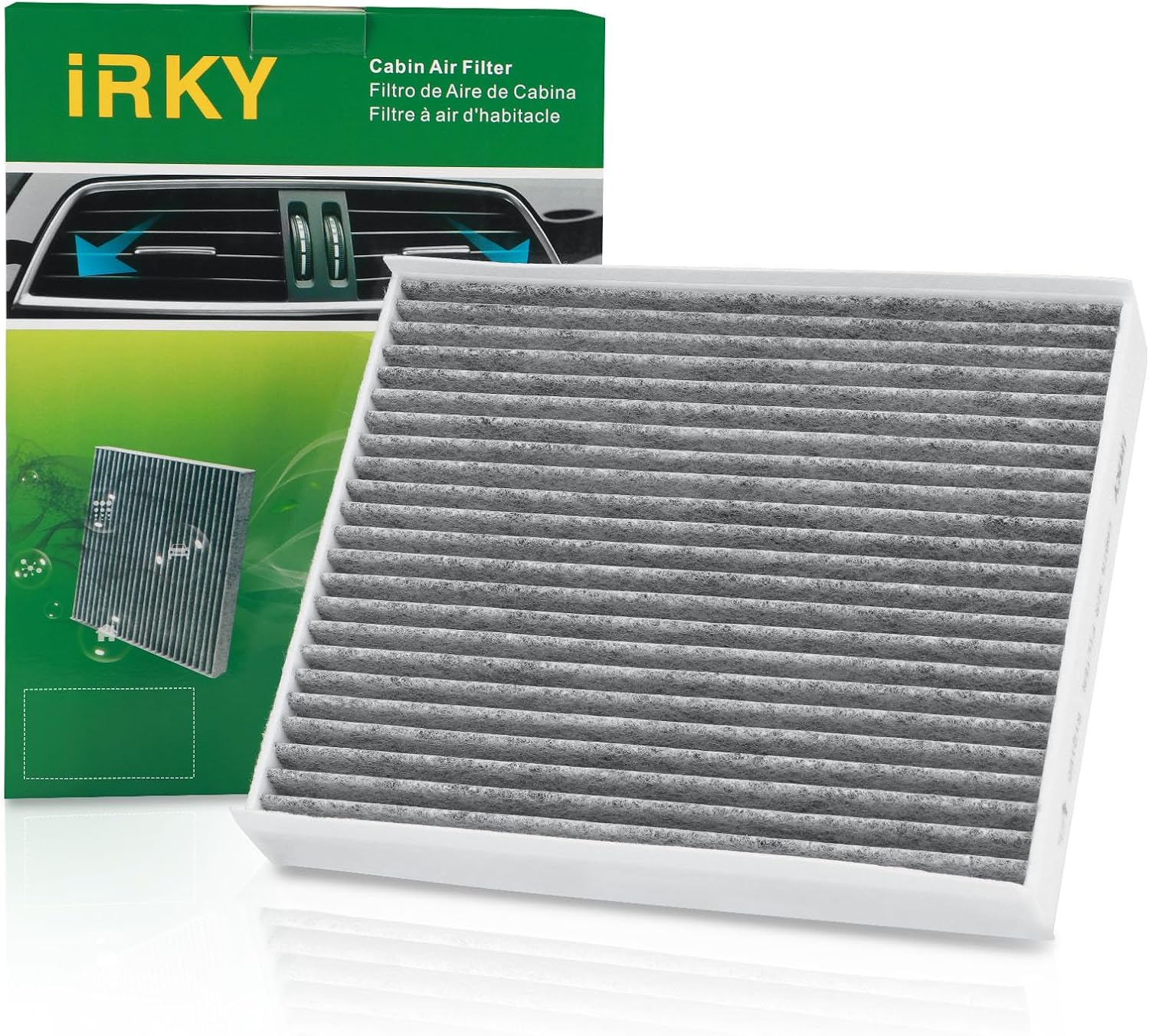 Filtro de aire de cabina de repuesto FL3Z19N619A con carbón activado compatible con Ford F-150 F-250 F-350 F-450 F-550 SUPER DUTY 2015-2022