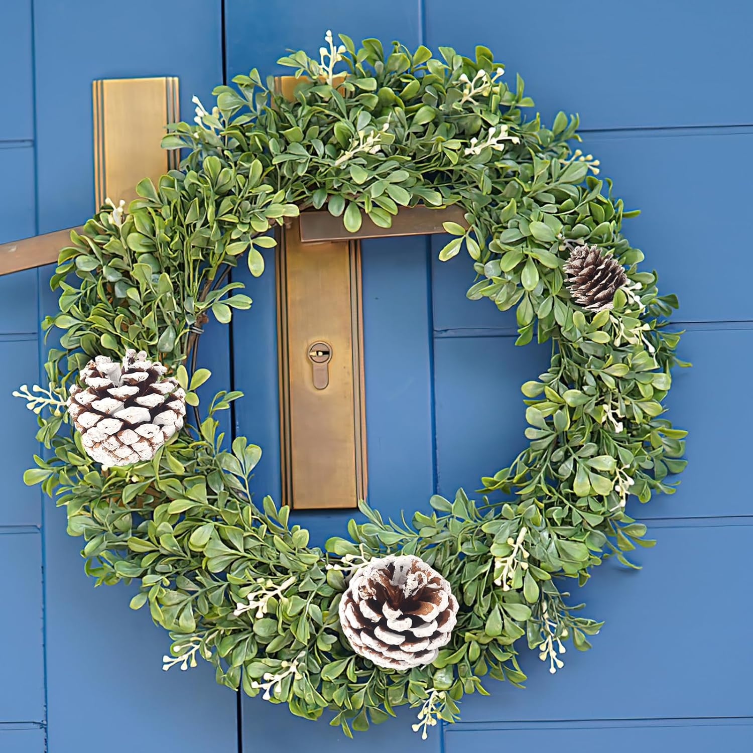 JOHOUSE 30 piezas de decoración de piñas de nieve, conos de pino naturales para manualidades, adornos de cono de pino de Navidad para árbol de