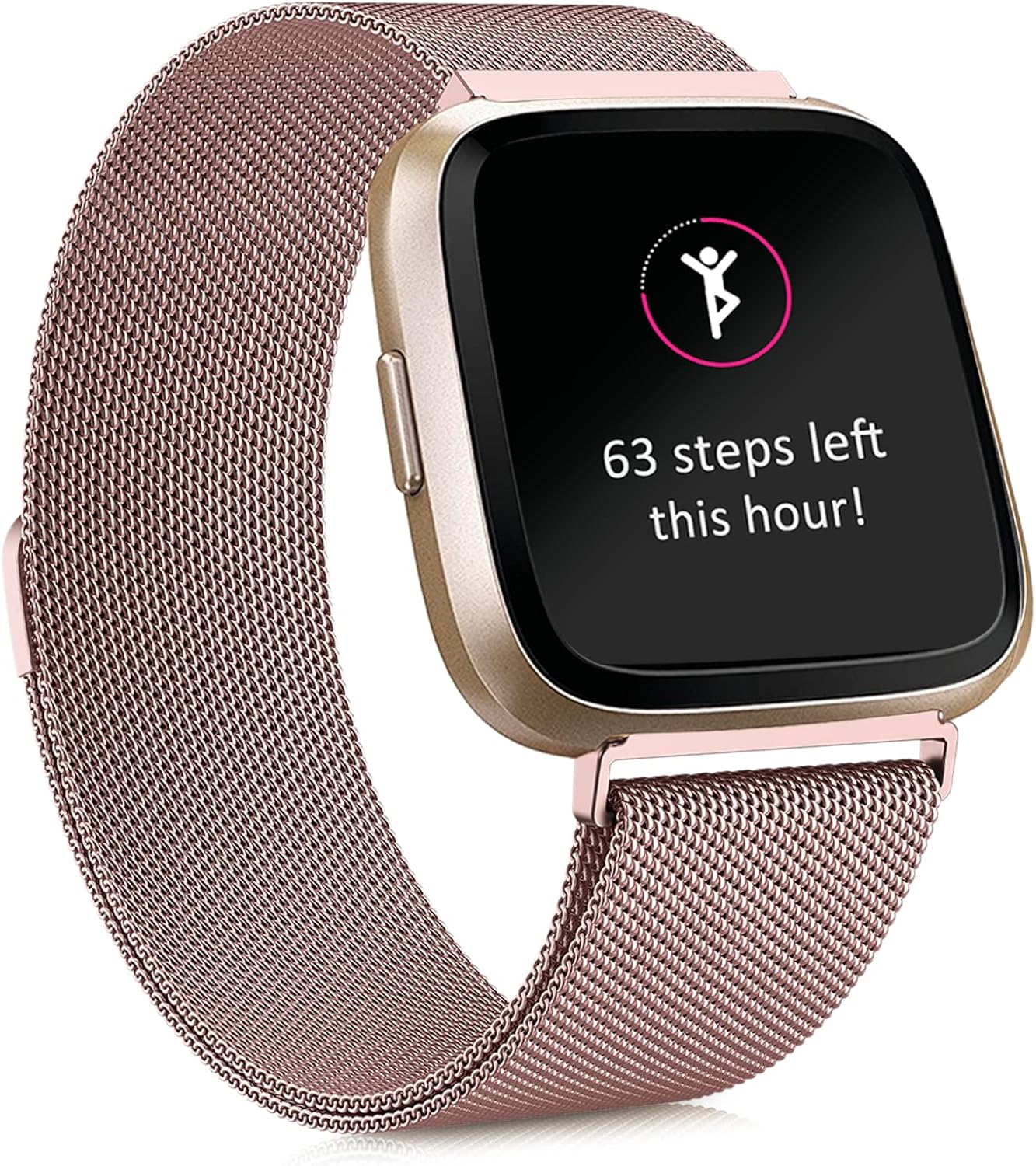 Tobfit Correa magnética de metal para reloj Fitbit Versa 2 para mujeres y hombres, correa de reloj de malla de acero inoxidable para Fitbit Versa
