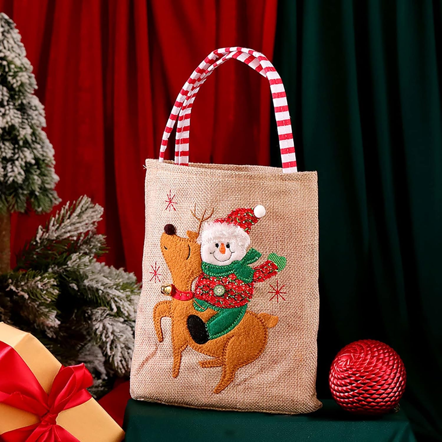 Cesta de lavandería Cesta de decoración de Navidad Bolsa de suministros de Navidad Centro comercial de hotel, librería de decoración para niños,