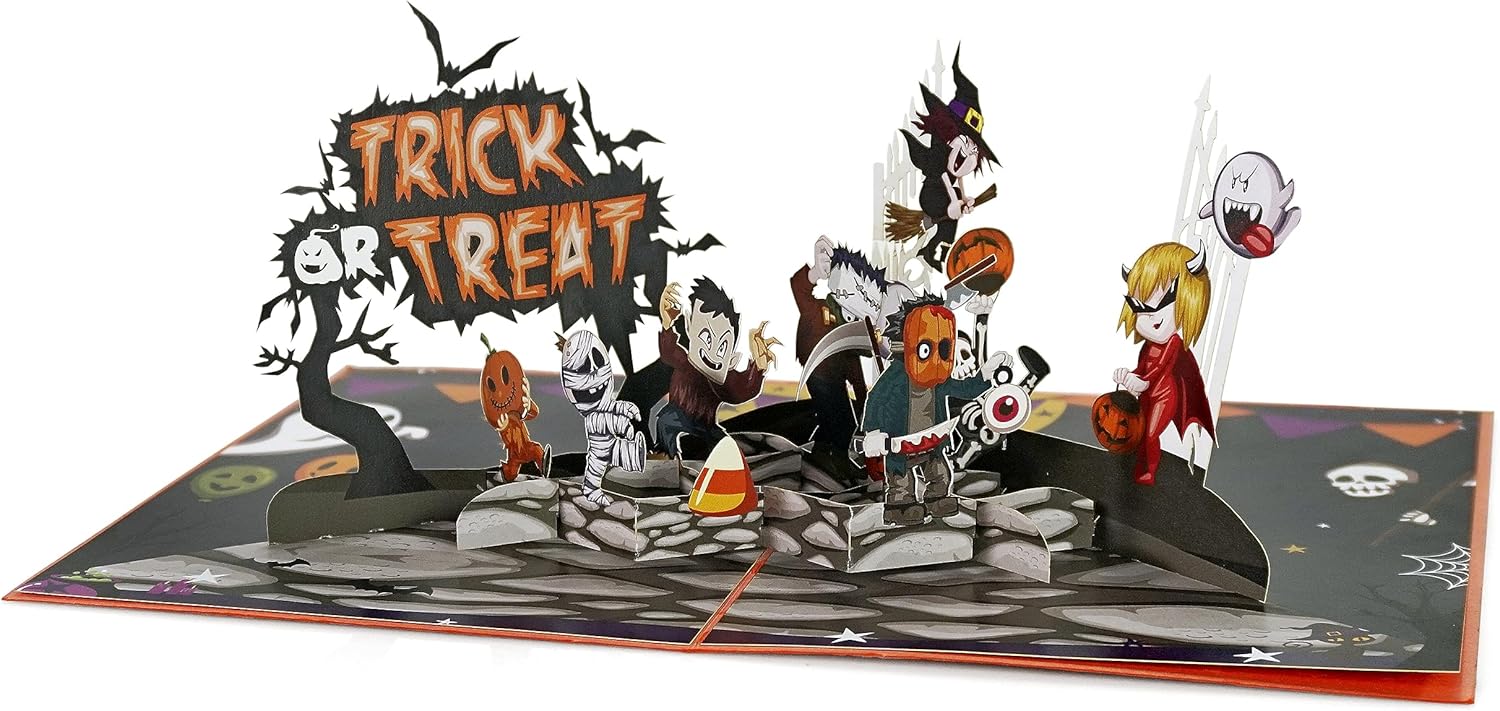 CUTPOPUP – Tarjeta de felicitación 3D de Halloween (truco o trato)