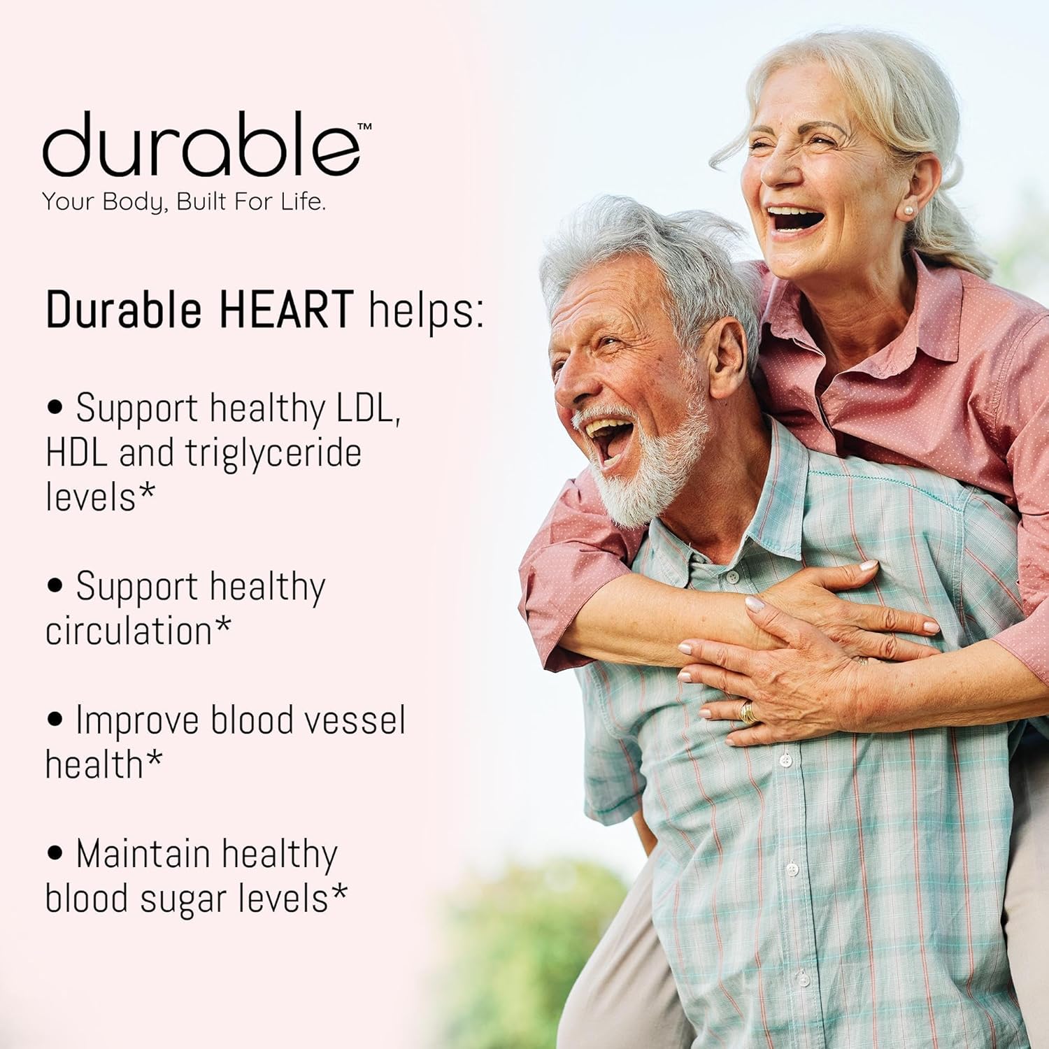 Durable Heart 1,000 mg Extracto de Bergamonte Citrus Bergamonte y hoja de olivo extra fuerte + vitamina C sin OMG, suplementos naturales para el