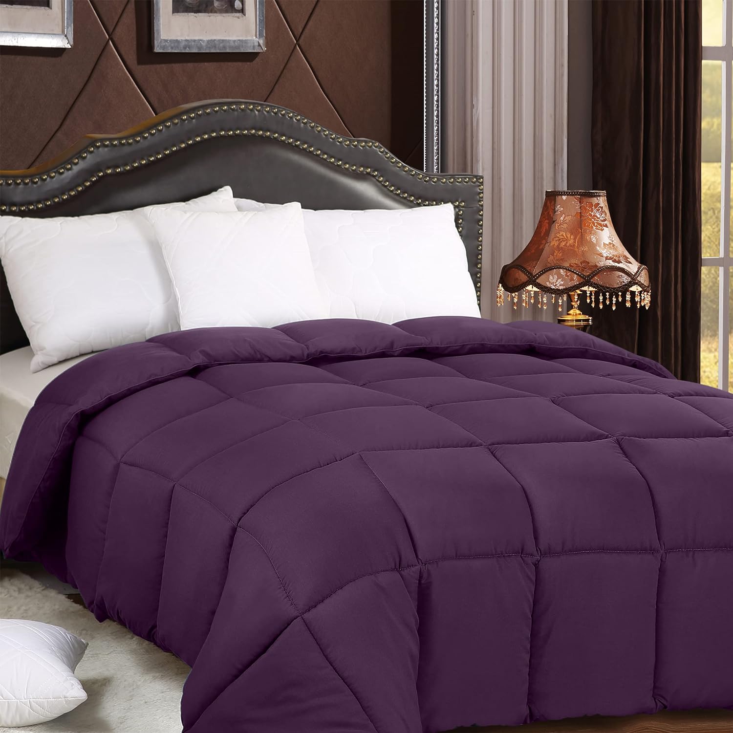 Utopia Bedding Edredón para todas las estaciones, 250 GSM, edredón de relleno de fibra siliconada de felpa, tamaño individual, con costuras en caja