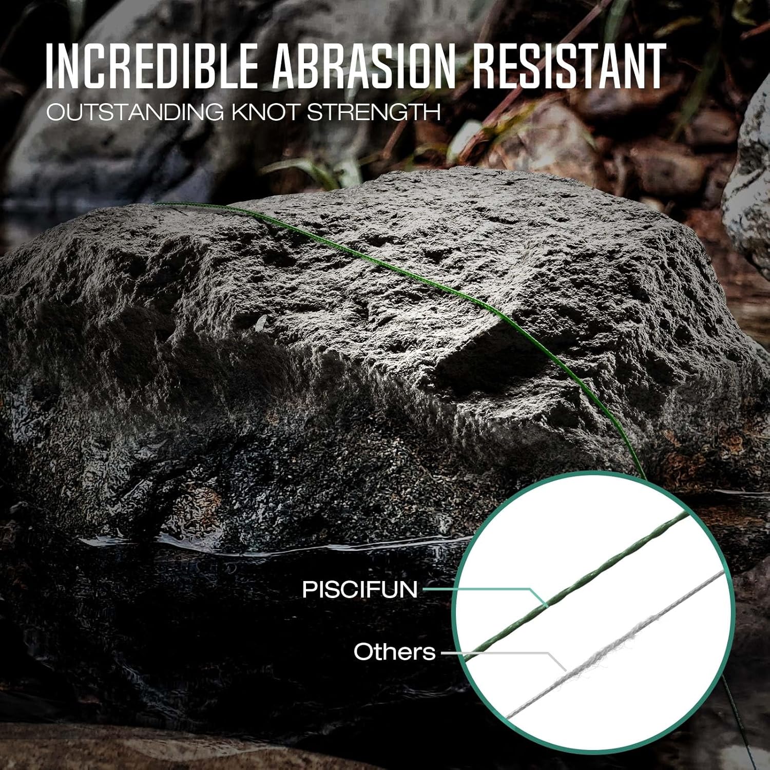 Piscifun Onyx línea de pesca trenzada de 6 libras a 150 libras súper-línea resistente a la abrasión, línea trenzada súper fuerte de alto