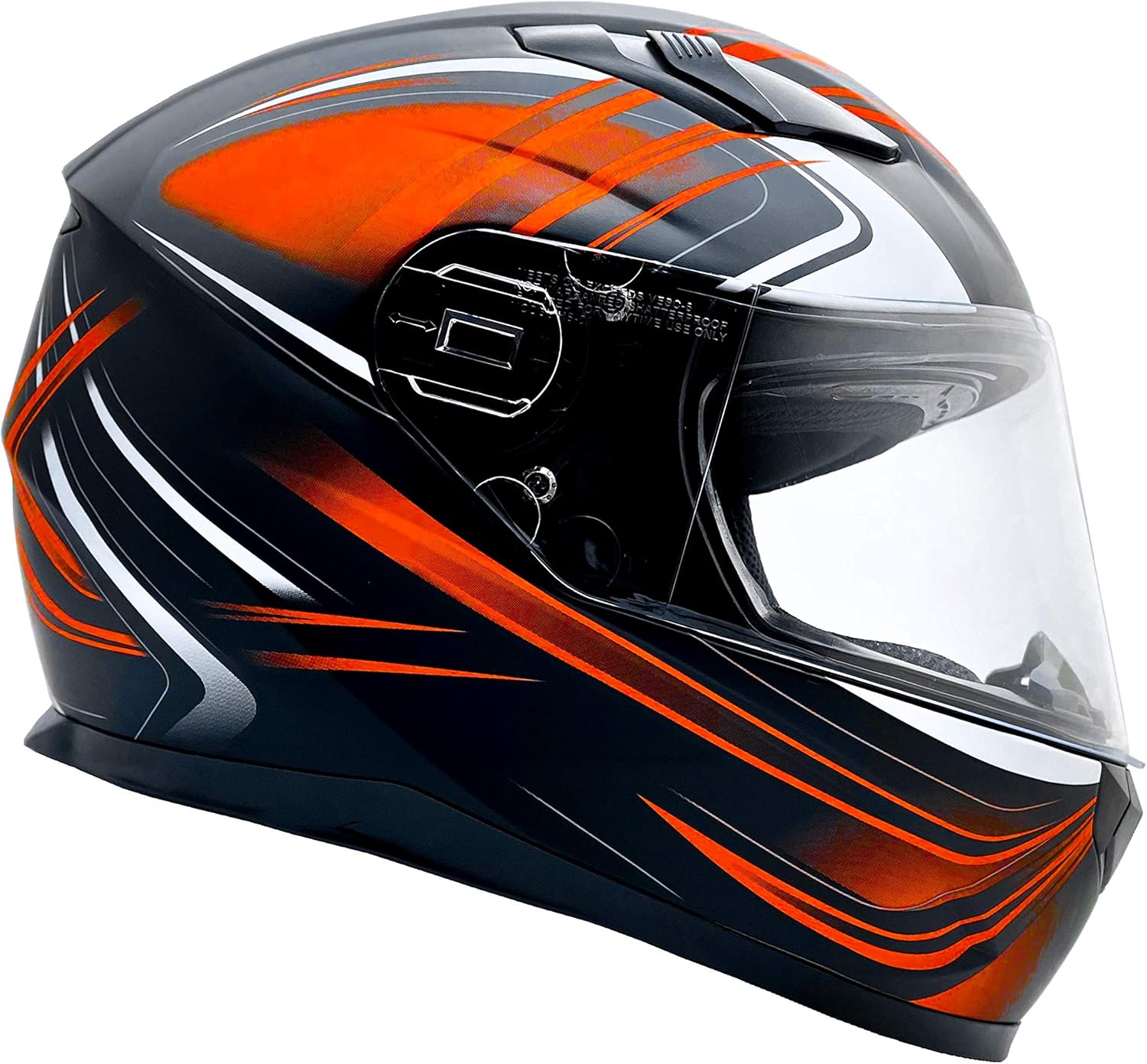 Typhoon – Casco de motocicleta de cara completa para adultos con protección solar desplegable certificado DOT