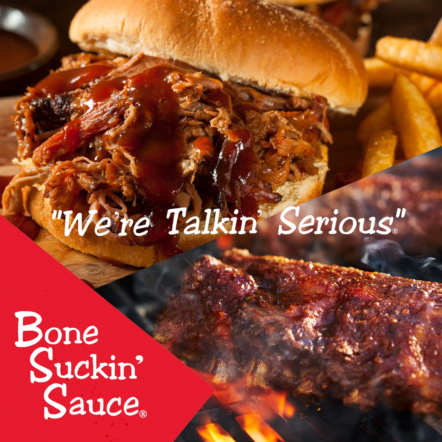 Bone Suckin’ Sauce Paquete variado de mostaza, sin OMG, sin gluten y grasa, condimento de gran sabor (original + dulce y picante)