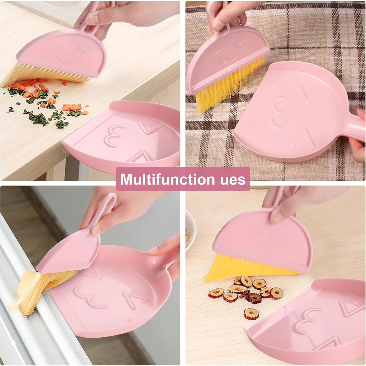 Juego de recogedor de mano y escoba, escoba pequeña y recogedor para el hogar, mini sartenes con cepillo, juego combinado de escoba y recogedor para