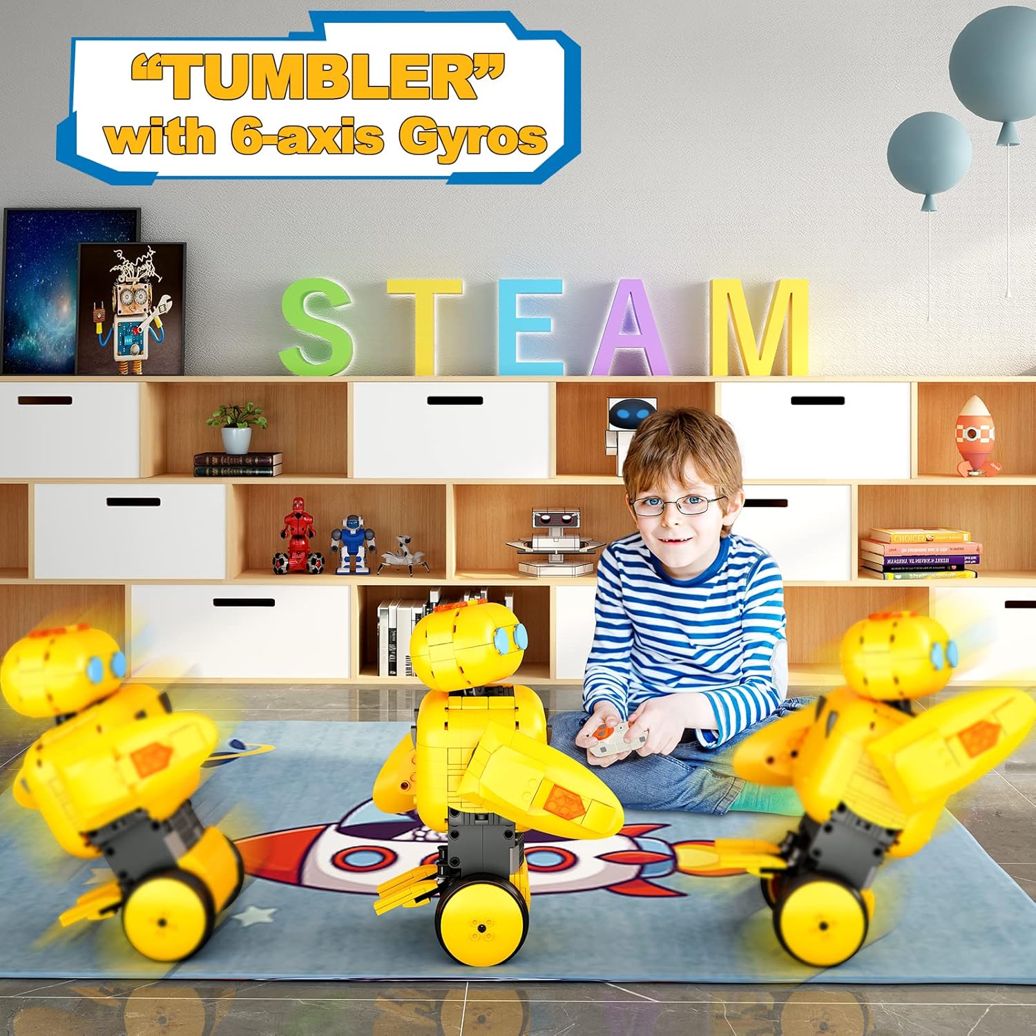 Loovio Juguetes de construcción de robot STEM para niños de 6-8-12 años, proyectos de tallo idea de regalos de cumpleaños para niños de 8, 9, 10,