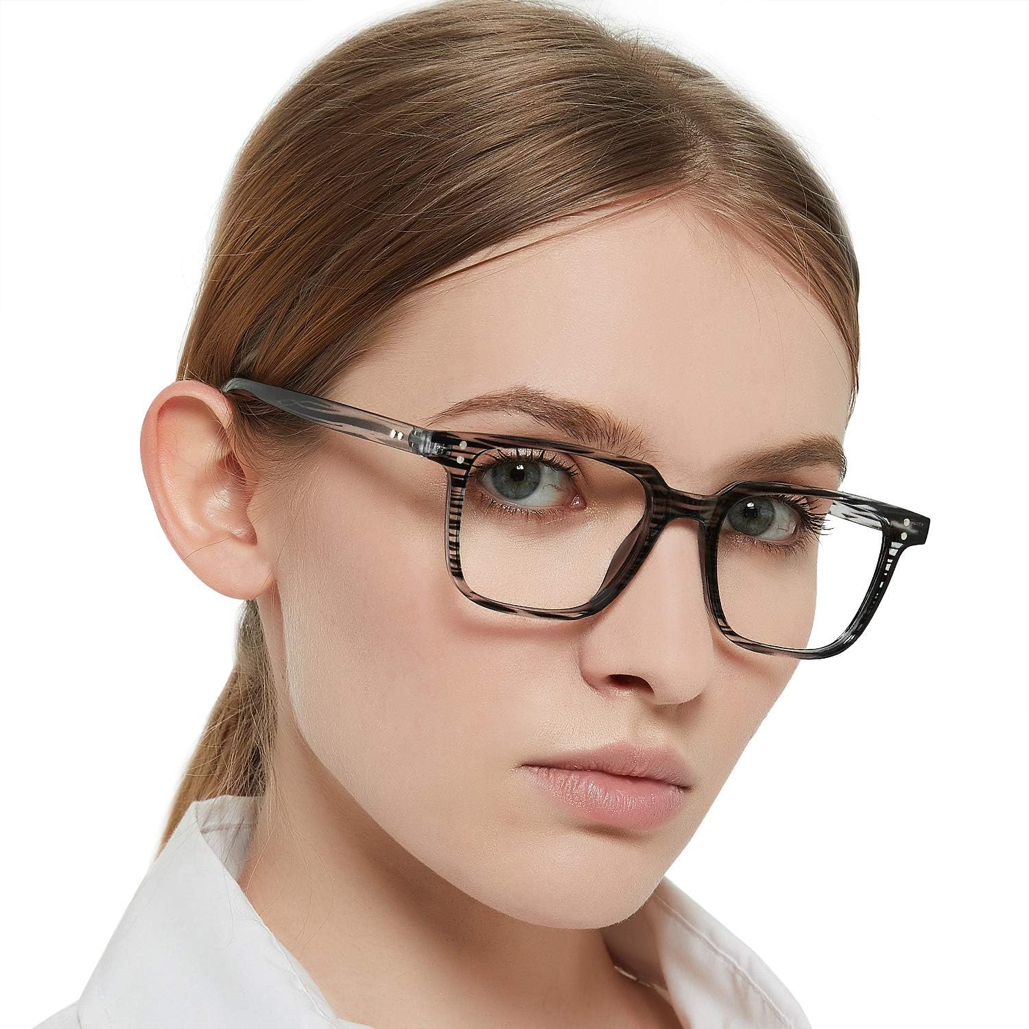 MARE AZZURO Lentes de bloqueo de luz azul para computadora para mujer, elegantes gafas de pantalla para uso en computadora