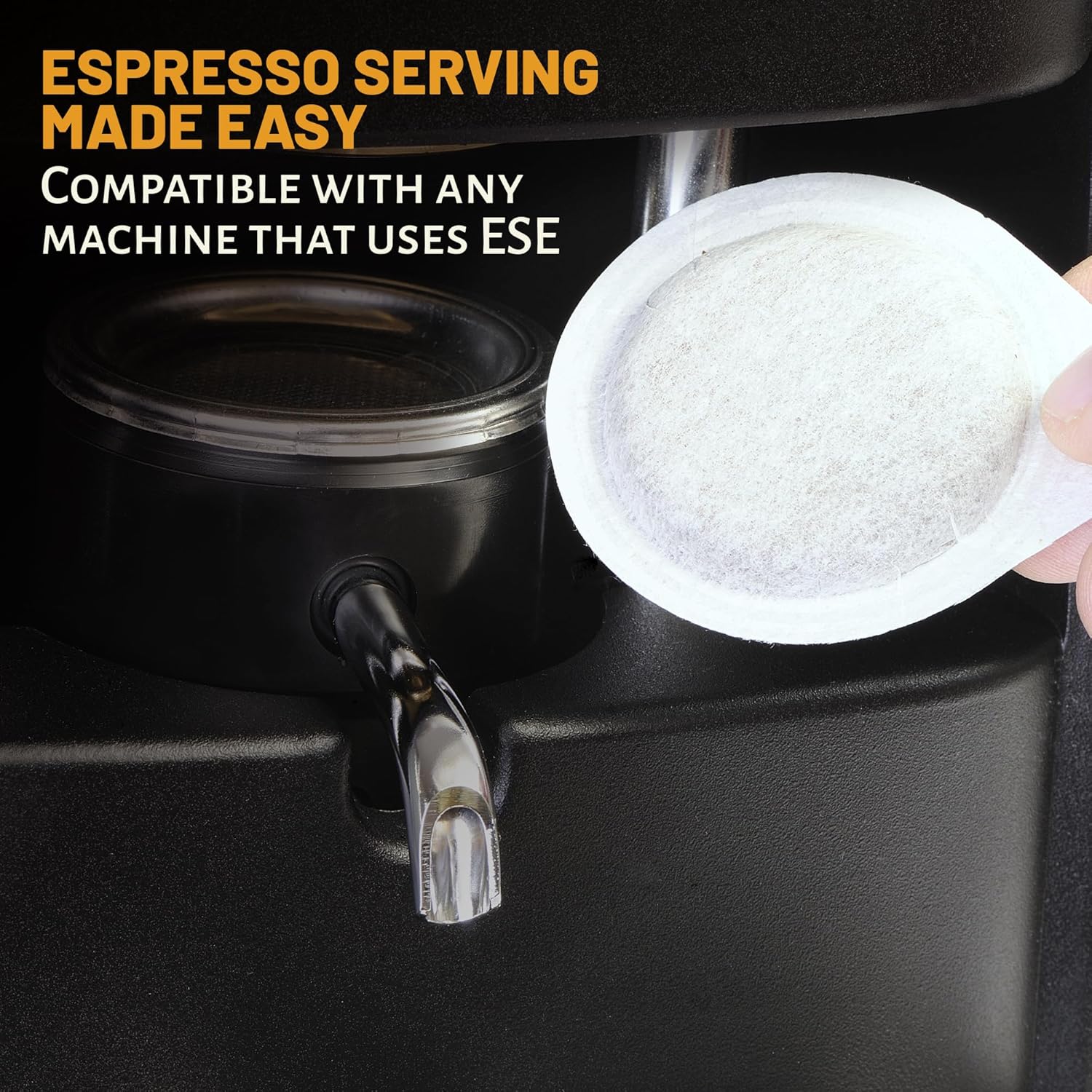 Espresso Italia ESE Cialde Pods – 50 cápsulas compostables INTENSO AROMATICO Café italiano. Tostado oscuro