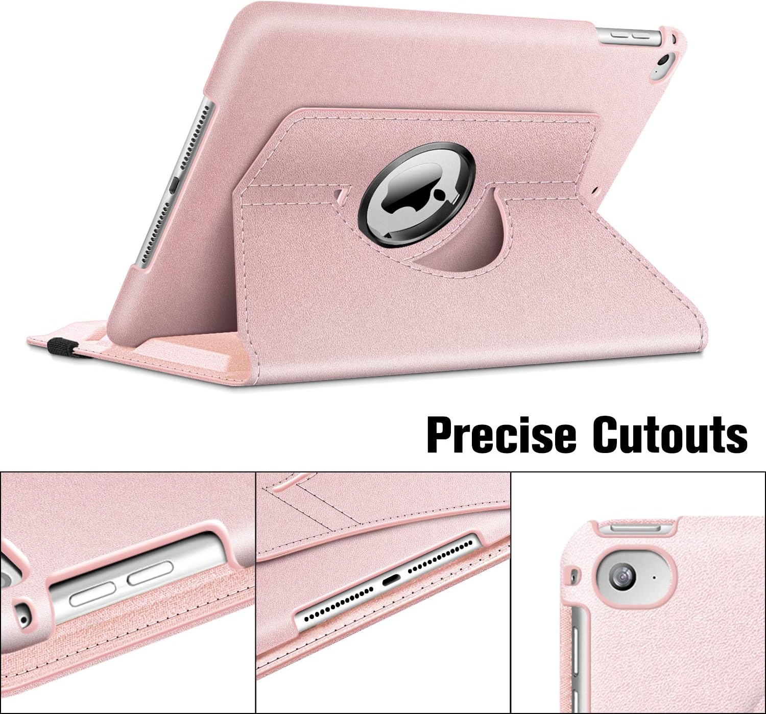Fintie – Funda para iPad 9.7 2018 2017  iPad Air 2  iPad Air – Funda protectora giratoria a 360 grados con pie, función de apagadoencendido